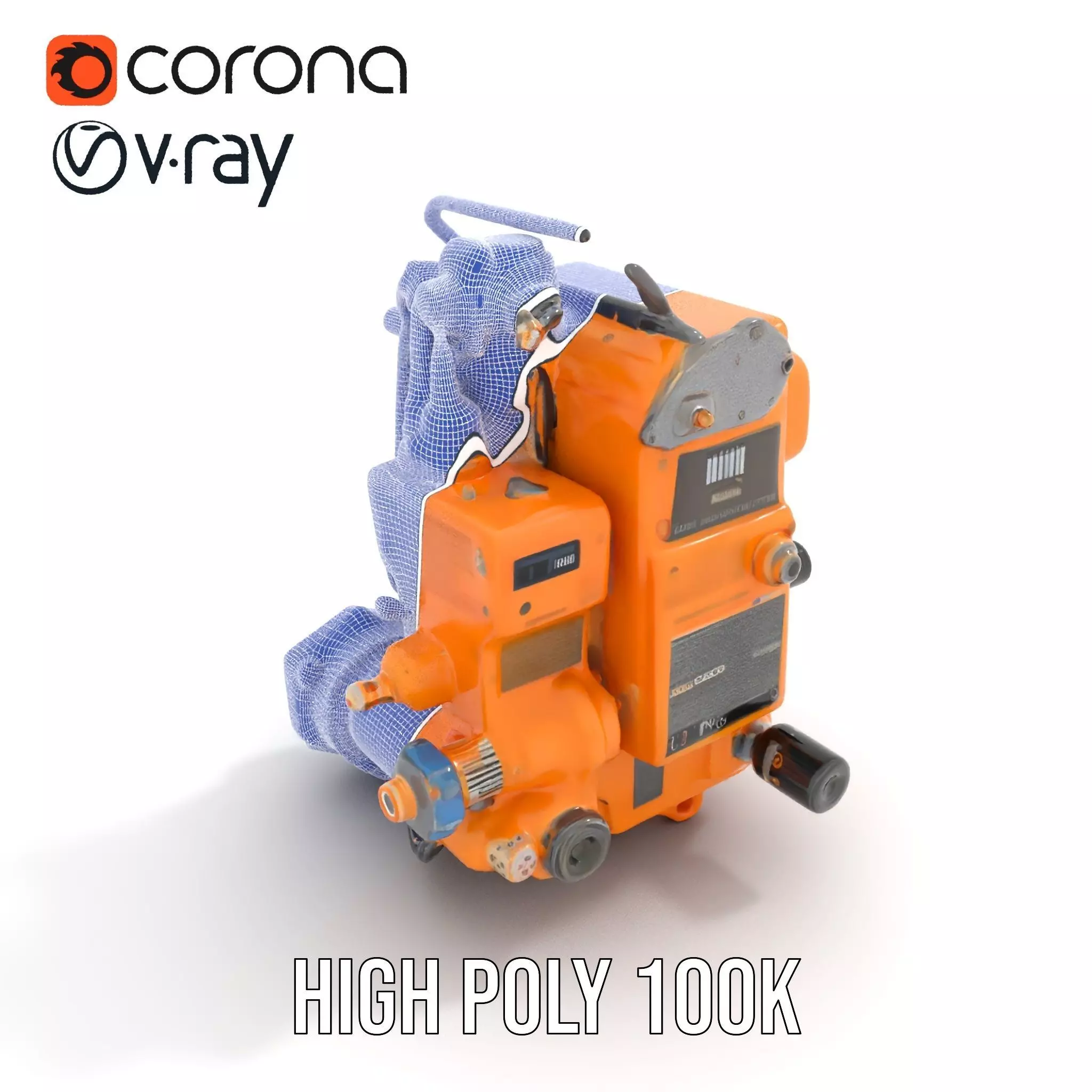 Industrial Gearbox Model Pack Low-poly 3D model_34