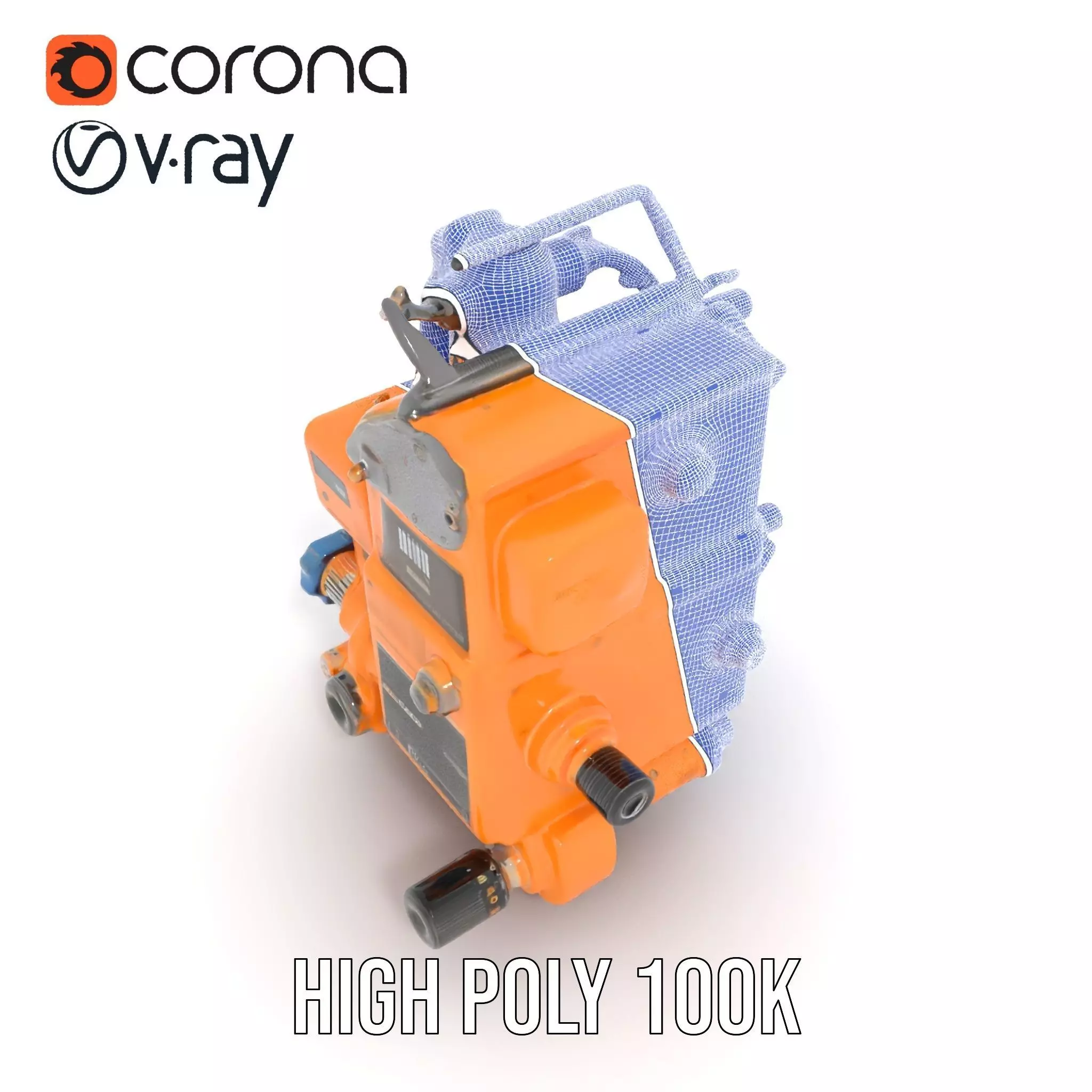 Industrial Gearbox Model Pack Low-poly 3D model_29