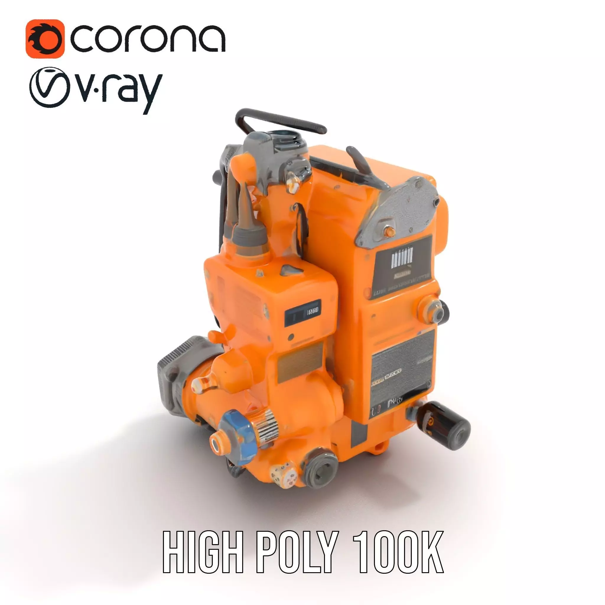 Industrial Gearbox Model Pack Low-poly 3D model_16
