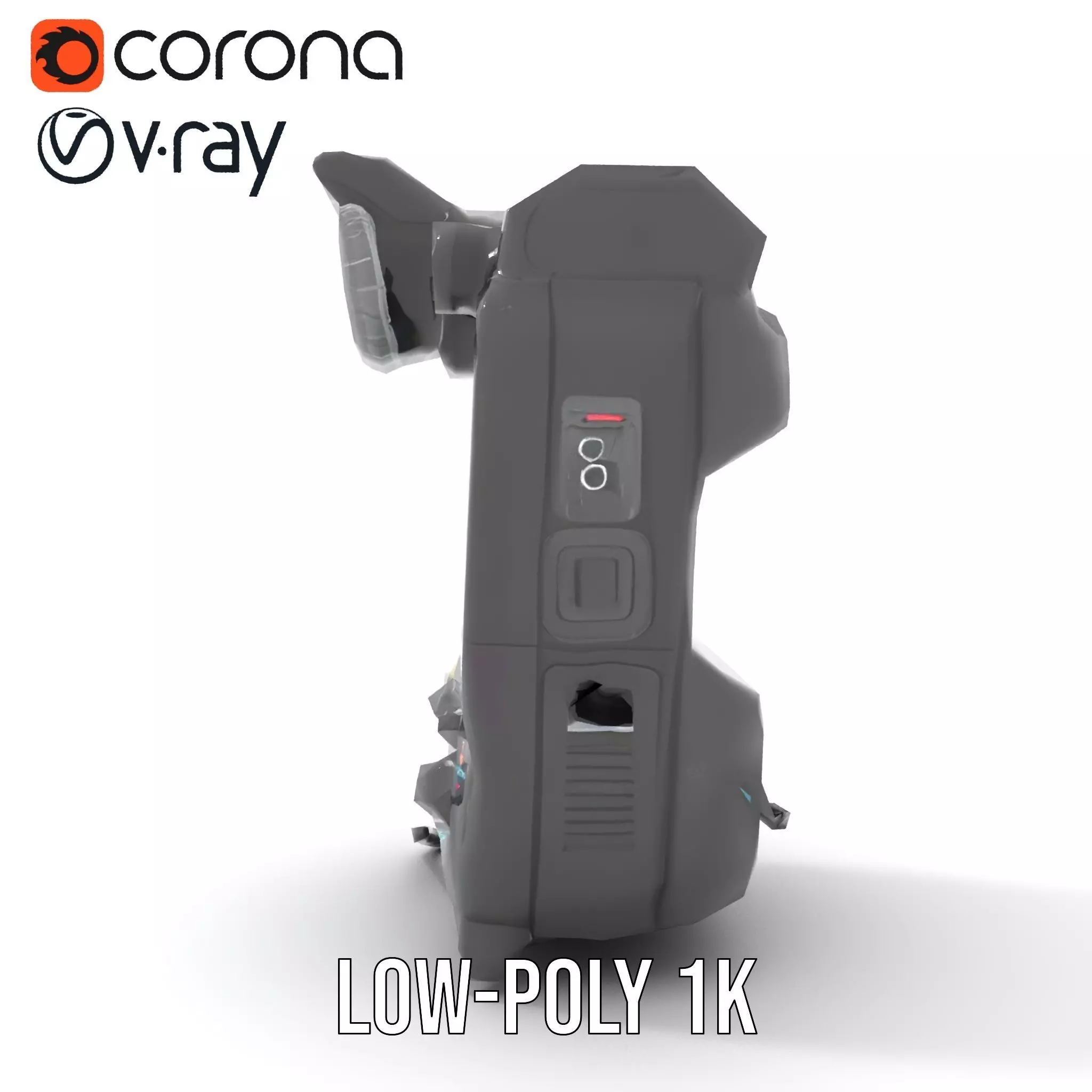 Retro Futuristic Device model pack Low-poly 3D model_25