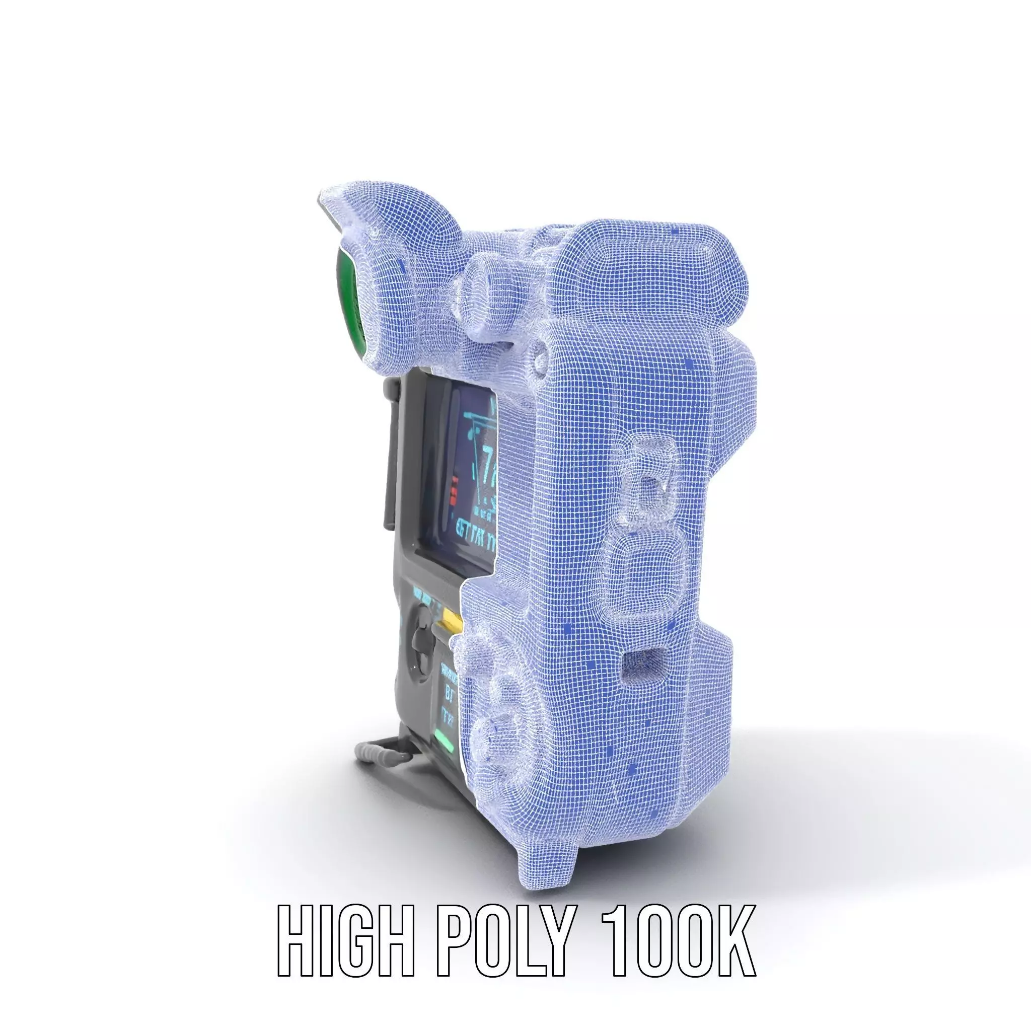 Retro Futuristic Device model pack Low-poly 3D model_4