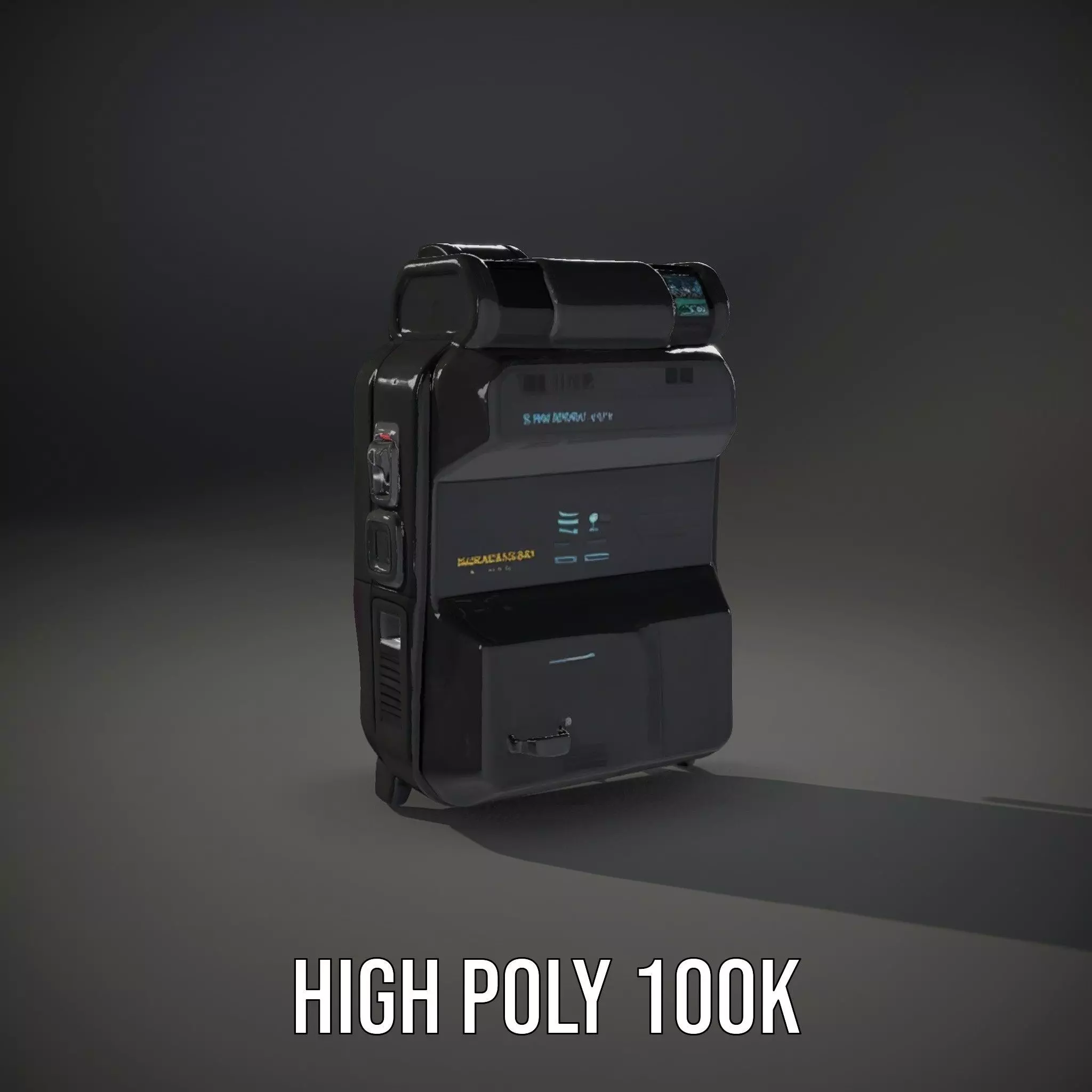 Retro Futuristic Device model pack Low-poly 3D model_10