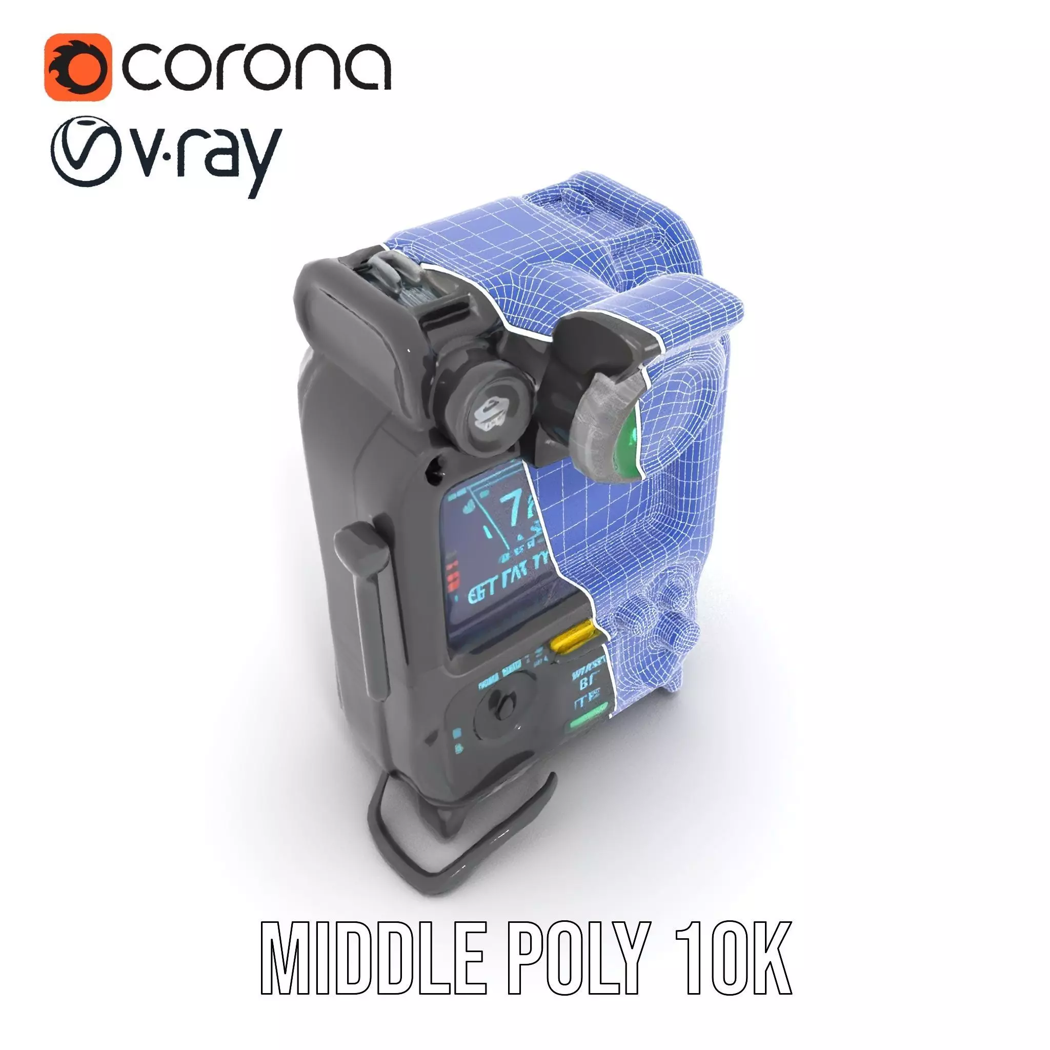 Retro Futuristic Device model pack Low-poly 3D model_21