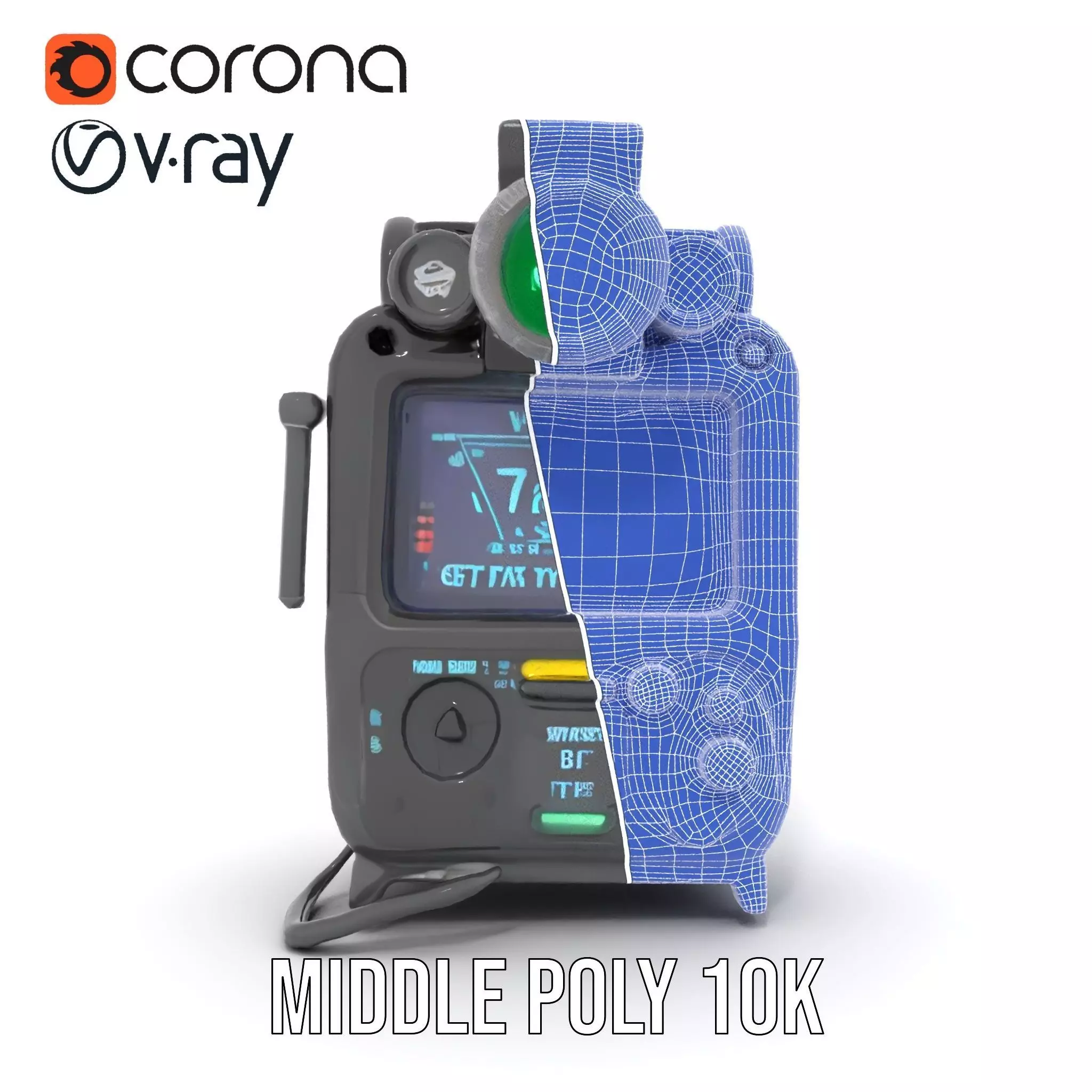 Retro Futuristic Device model pack Low-poly 3D model_27