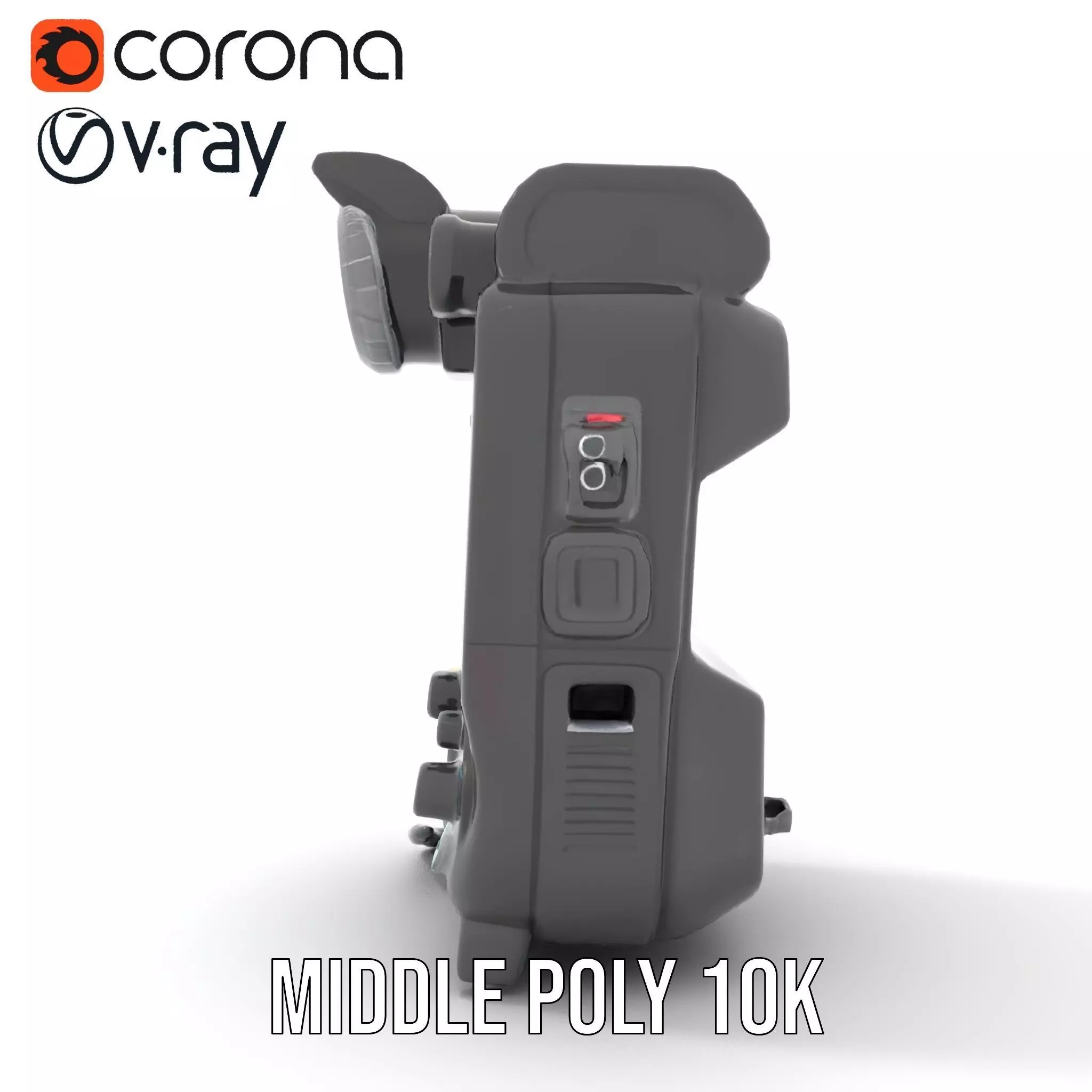 Retro Futuristic Device model pack Low-poly 3D model_6