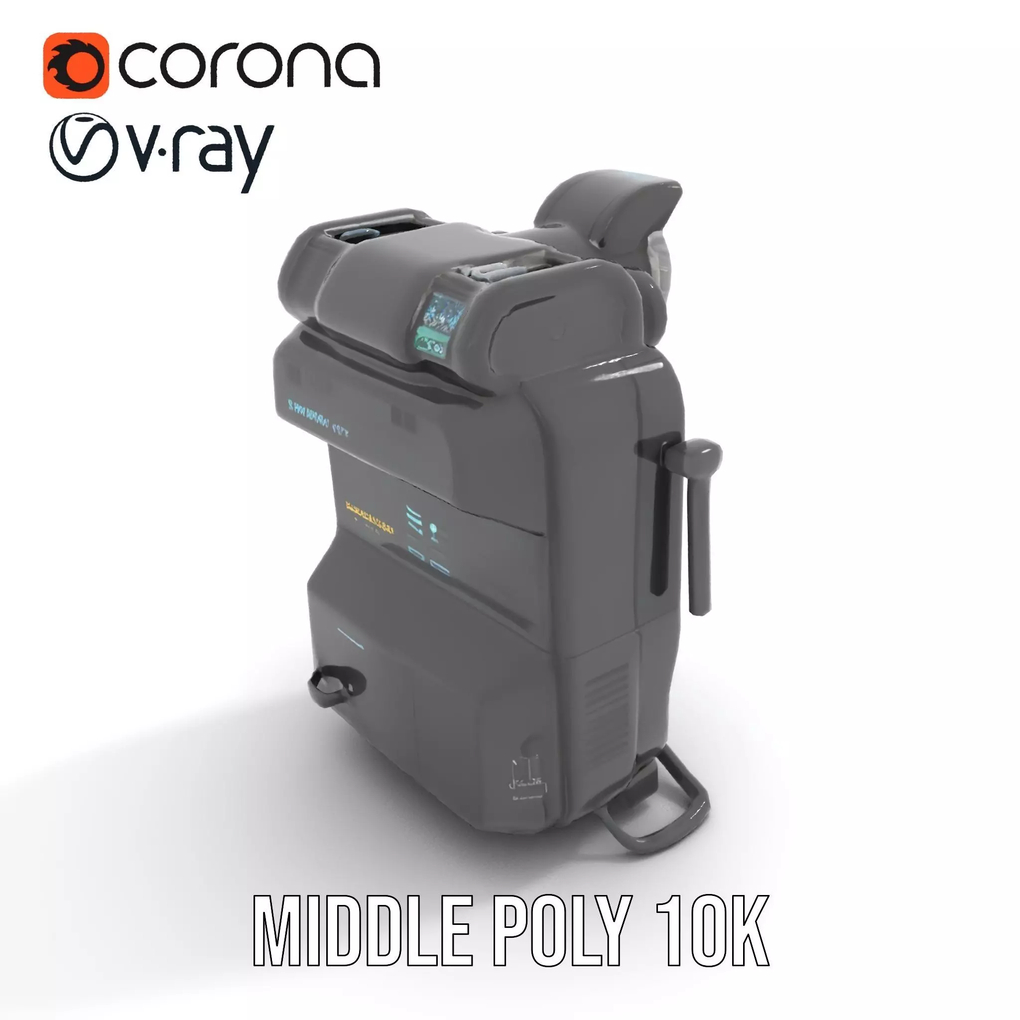 Retro Futuristic Device model pack Low-poly 3D model_13