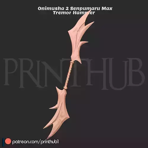Onimusha 2 Senpumaru LV Max Sword Life Size Cosplay Prop STL