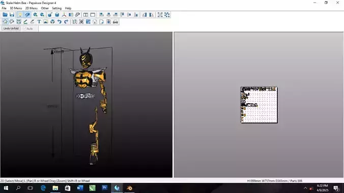 Kamen Rider The Bee Pepakura Foam Unfold