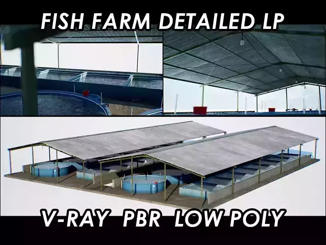 Fish Farm Low Poly High Detailed PBR V-Ray