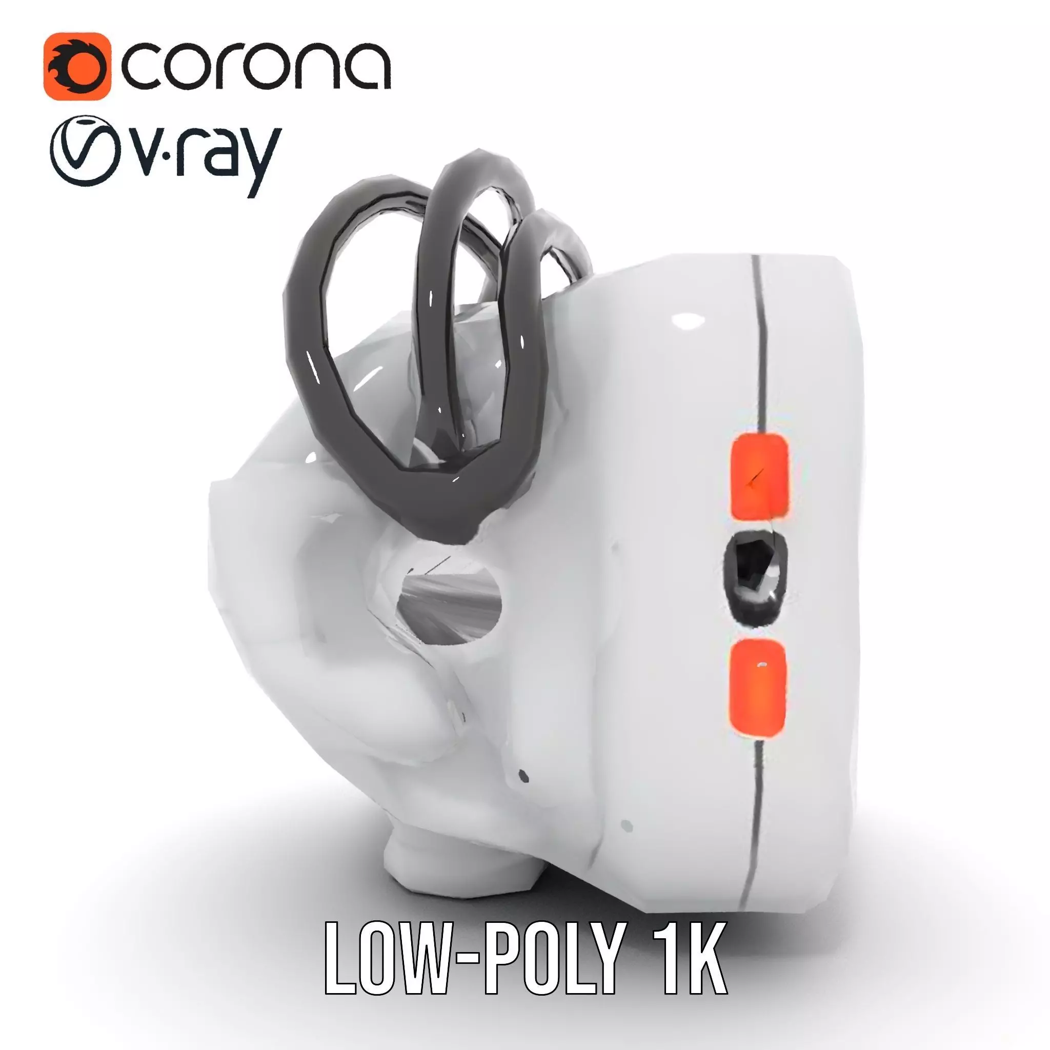 Futuristic Sensor Device Model Pack Low-poly 3D model_9