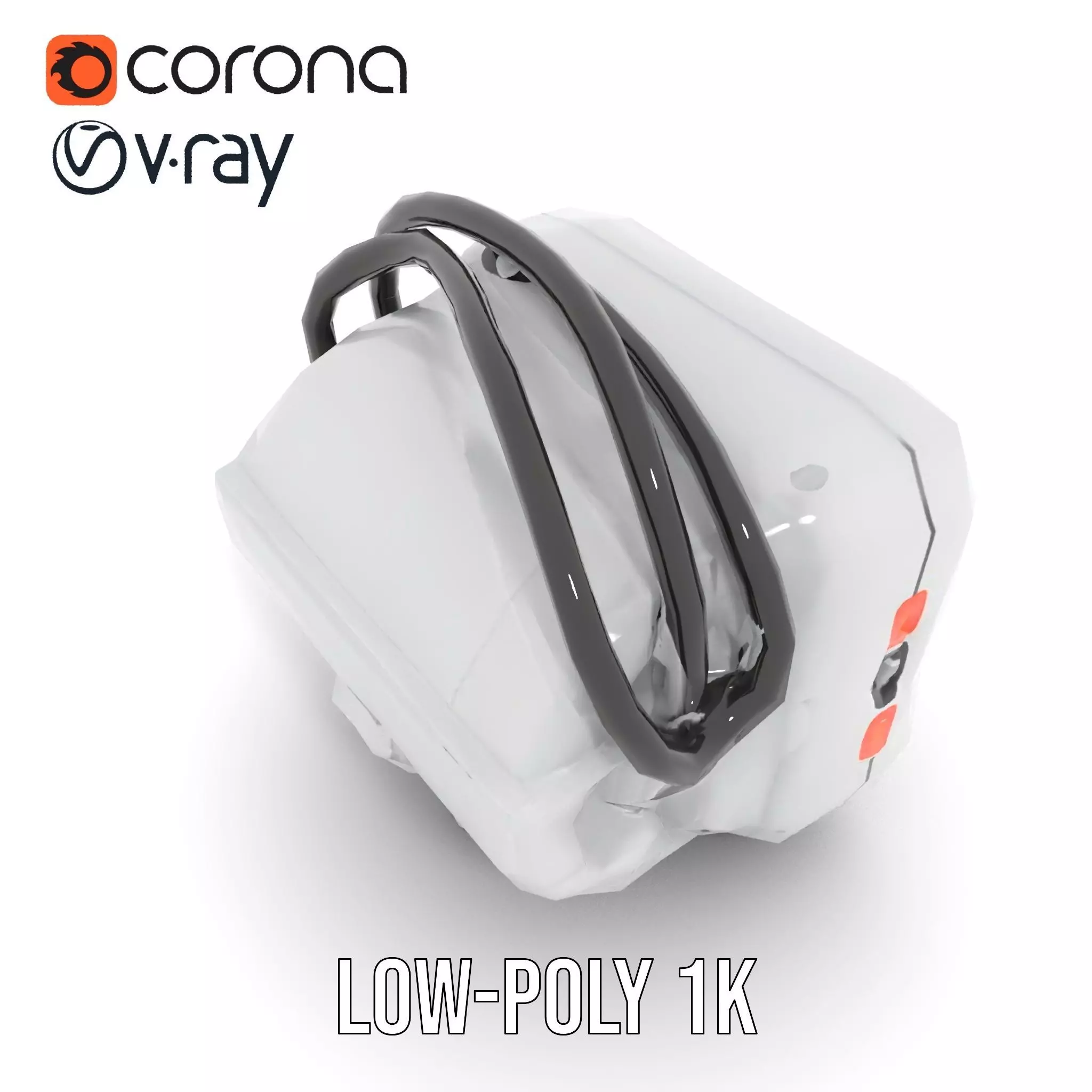 Futuristic Sensor Device Model Pack Low-poly 3D model_7