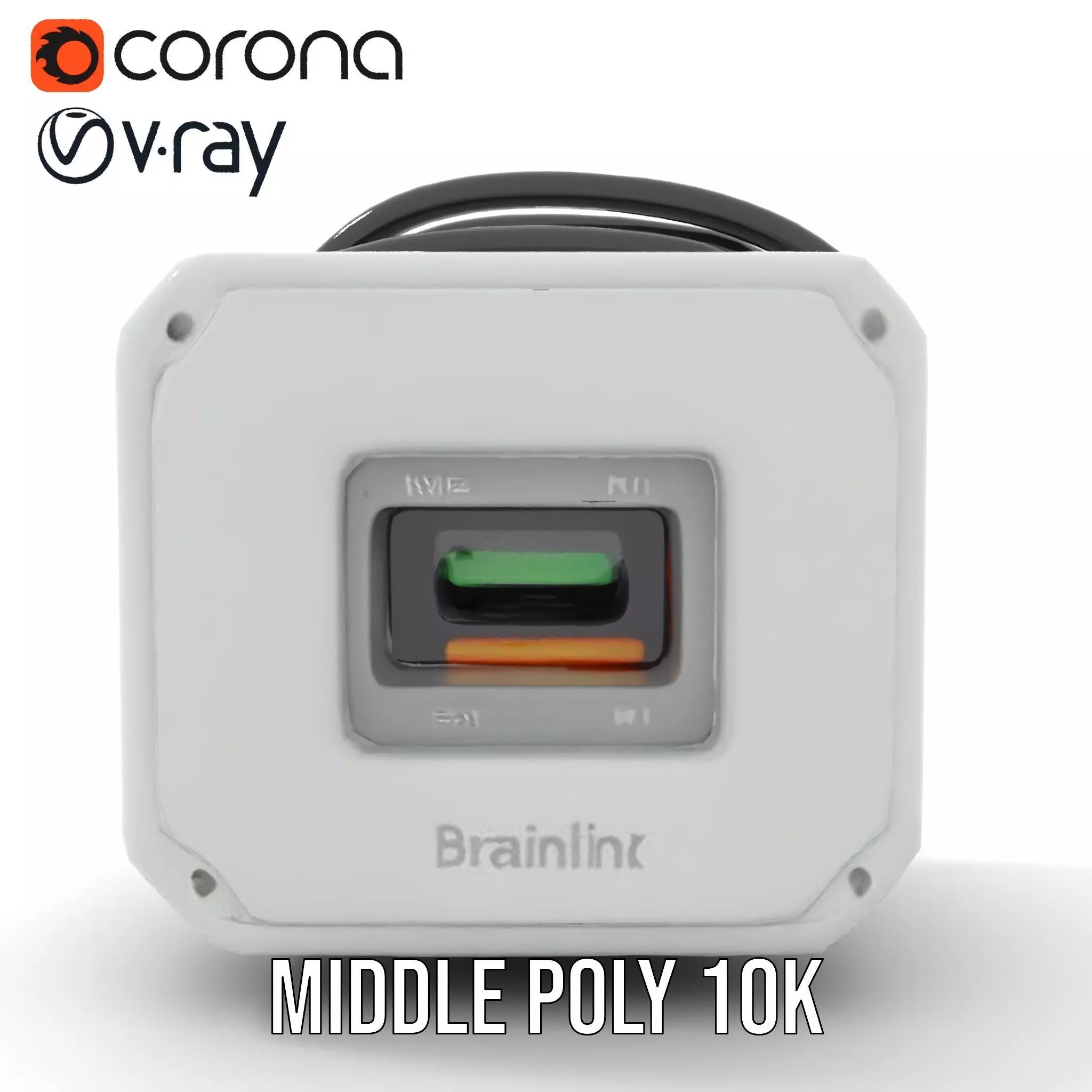 Futuristic Sensor Device Model Pack Low-poly 3D model_11