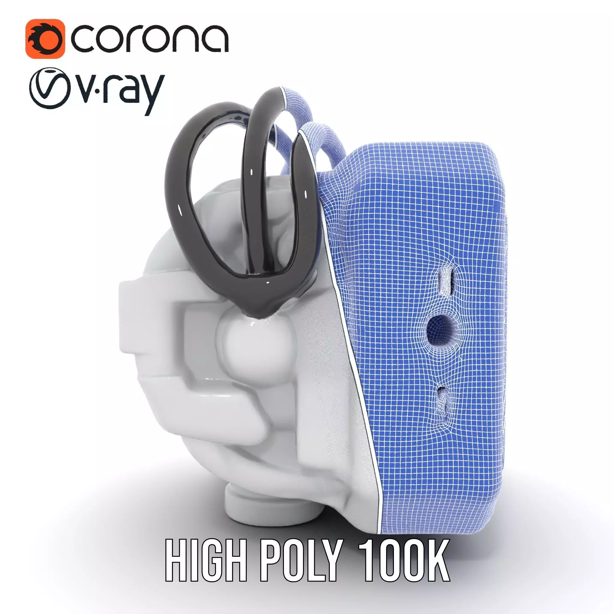 Futuristic Sensor Device Model Pack Low-poly 3D model_33