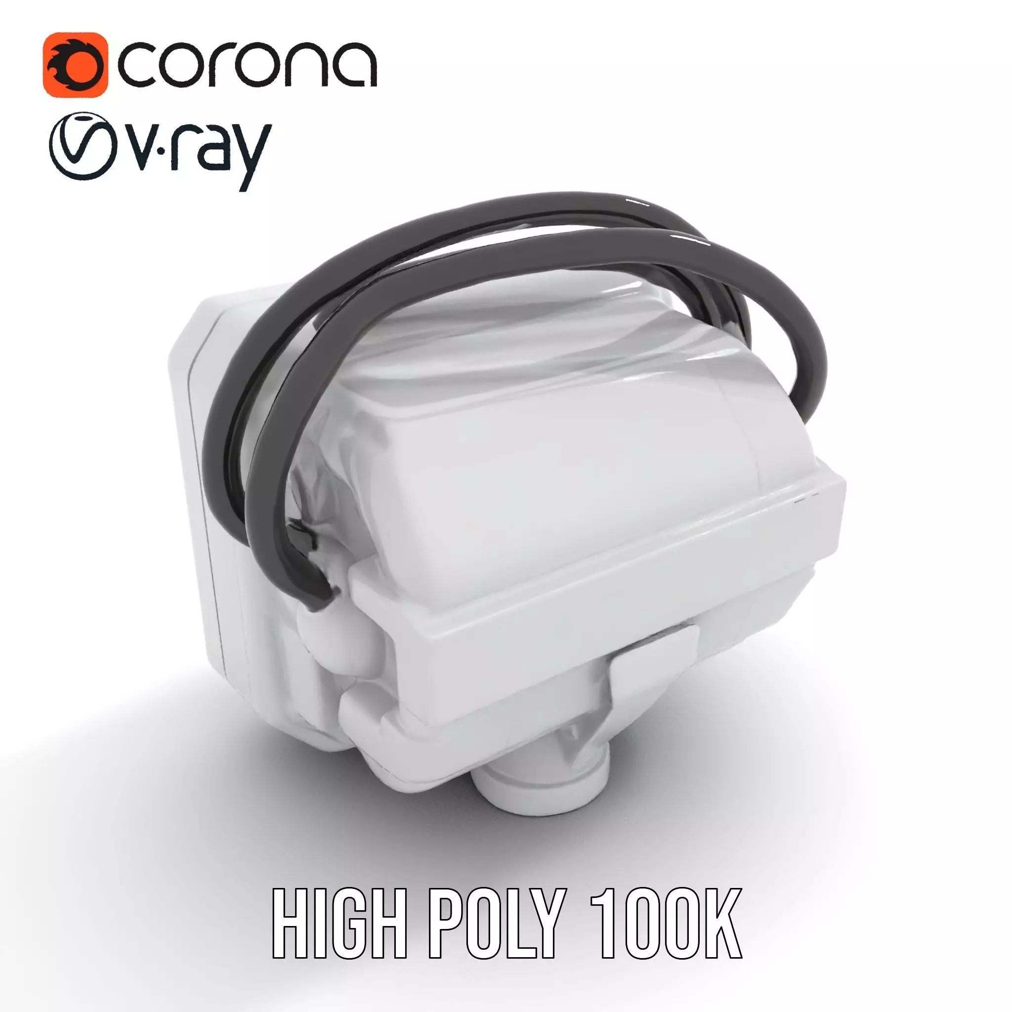 Futuristic Sensor Device Model Pack Low-poly 3D model_20