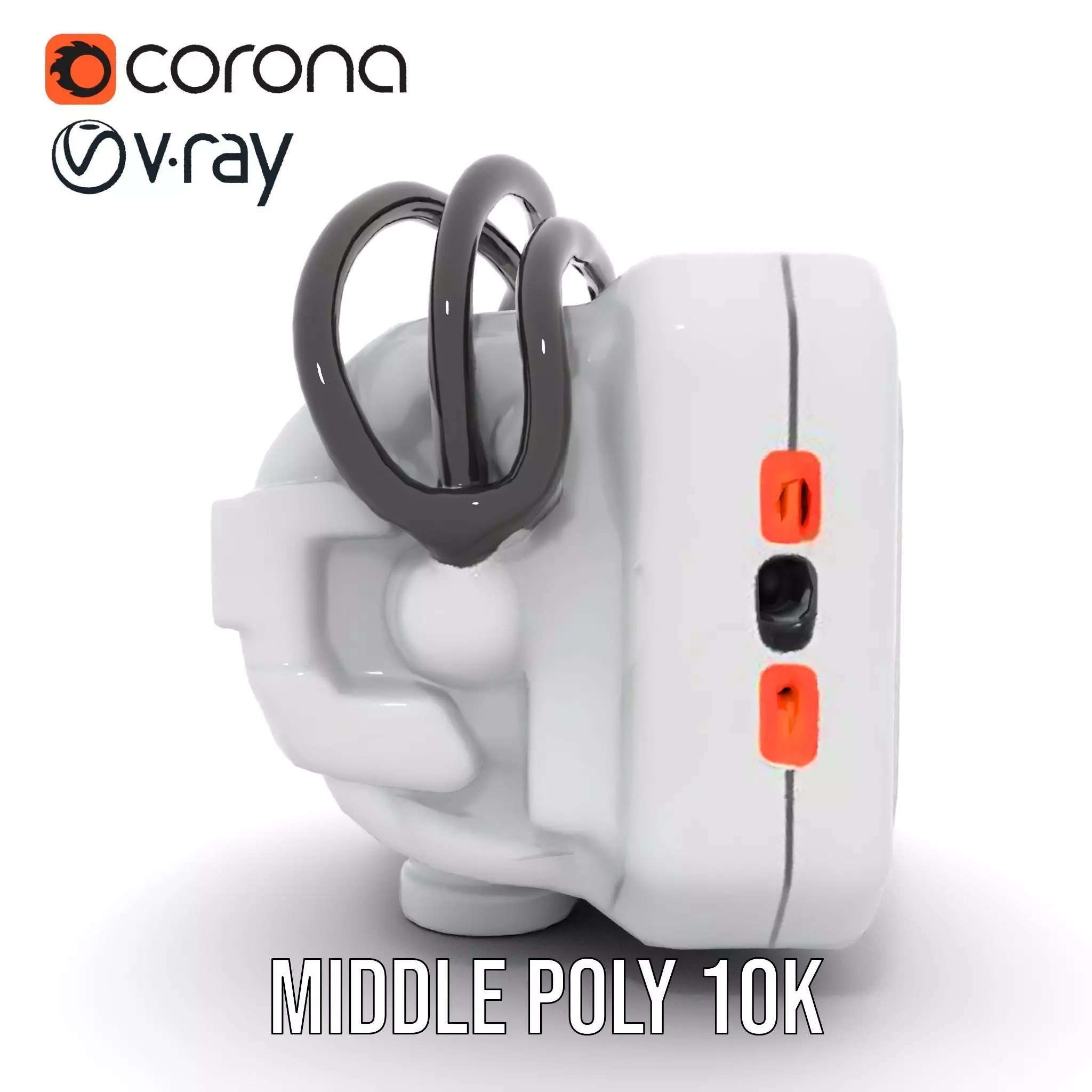 Futuristic Sensor Device Model Pack Low-poly 3D model_13