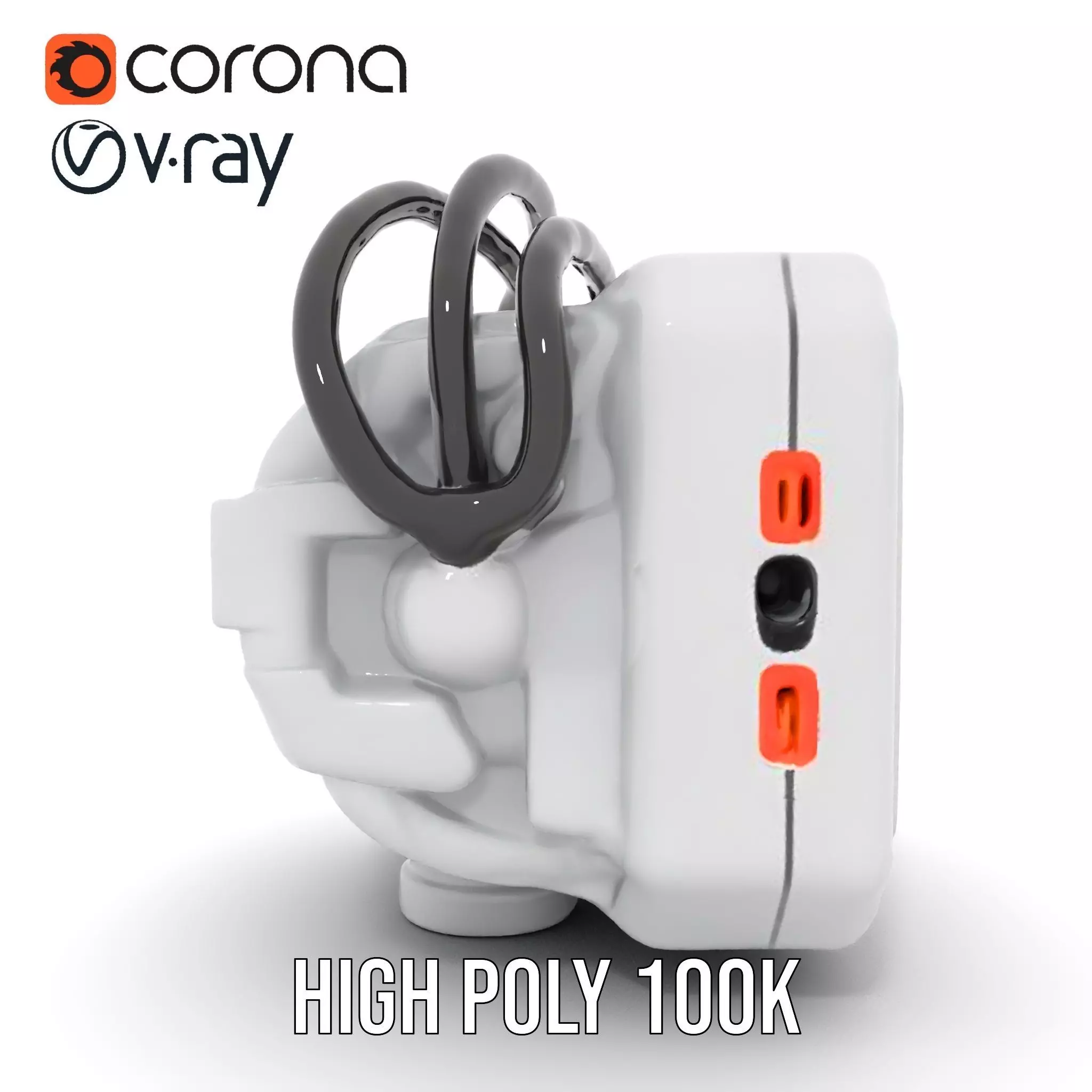 Futuristic Sensor Device Model Pack Low-poly 3D model_29