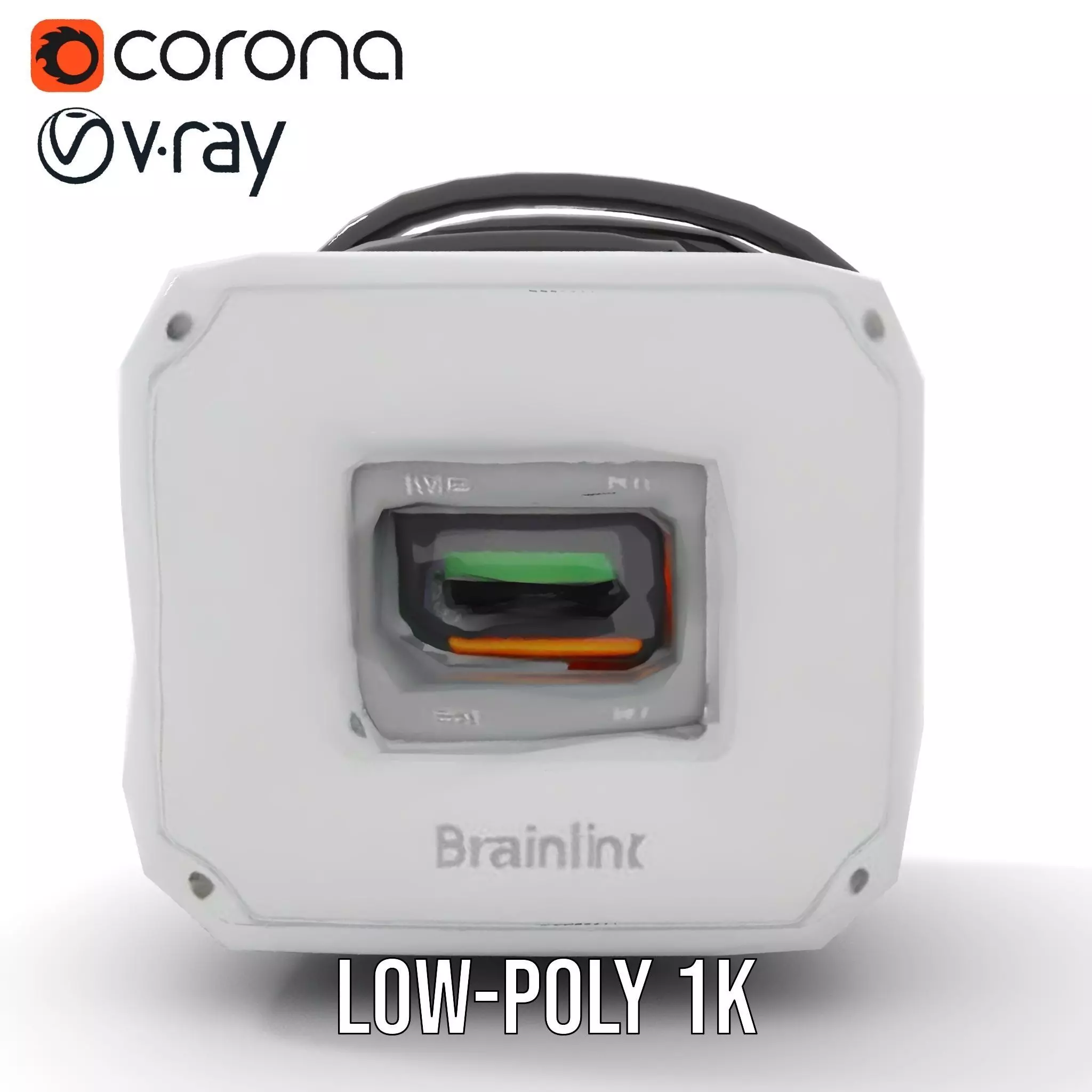 Futuristic Sensor Device Model Pack Low-poly 3D model_12