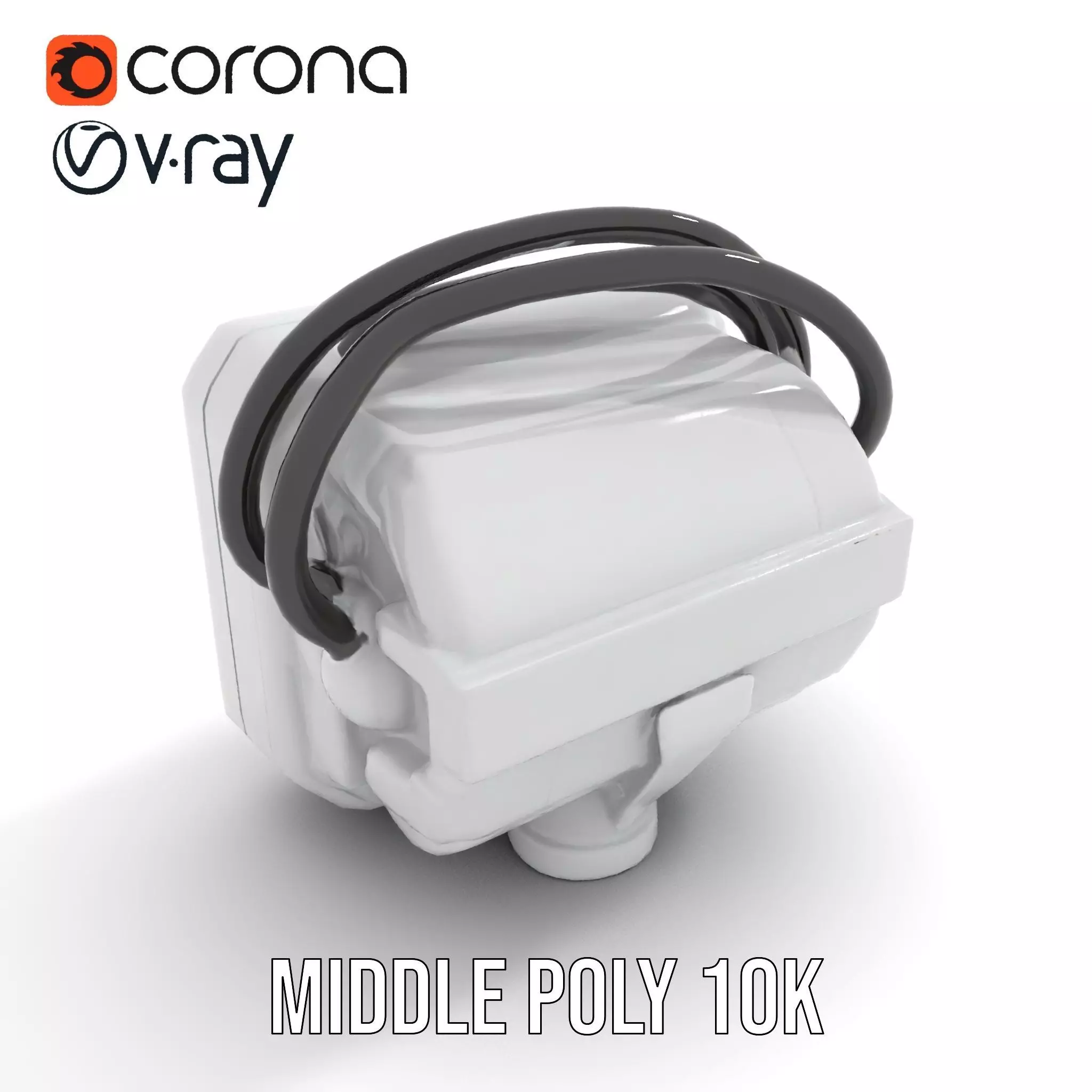 Futuristic Sensor Device Model Pack Low-poly 3D model_5