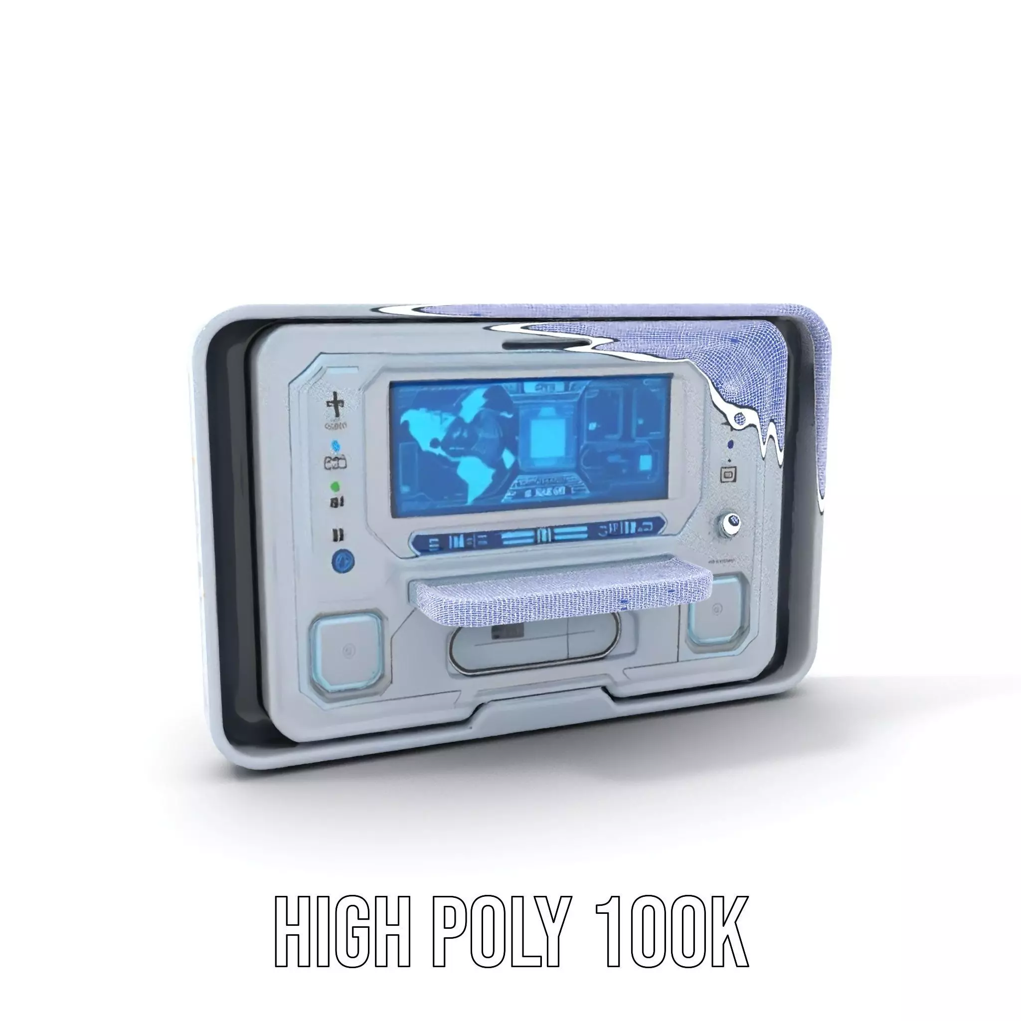 Futuristic Control Panel with Interactive Display model pack Low-poly 3D model_4