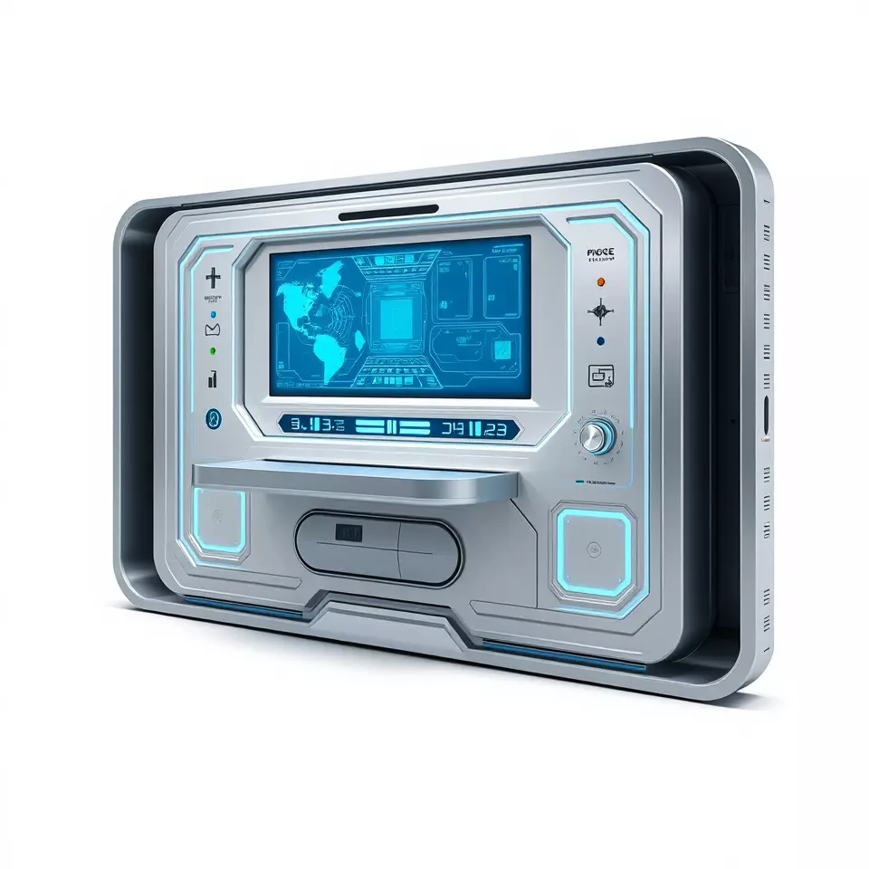 Futuristic Control Panel with Interactive Display model pack Low-poly 3D model_2