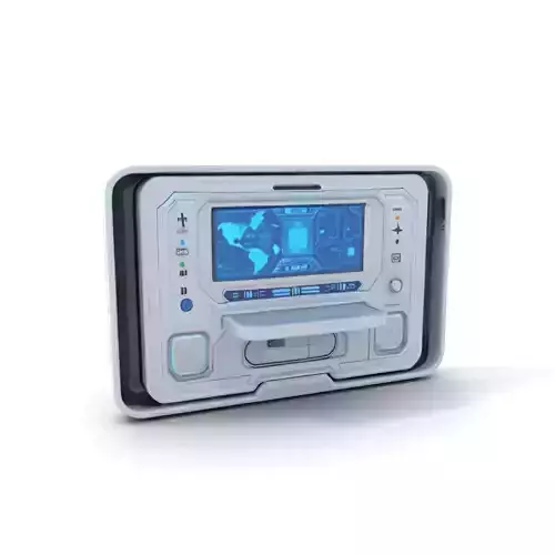 Futuristic Control Panel with Interactive Display model pack Low-poly 3D model