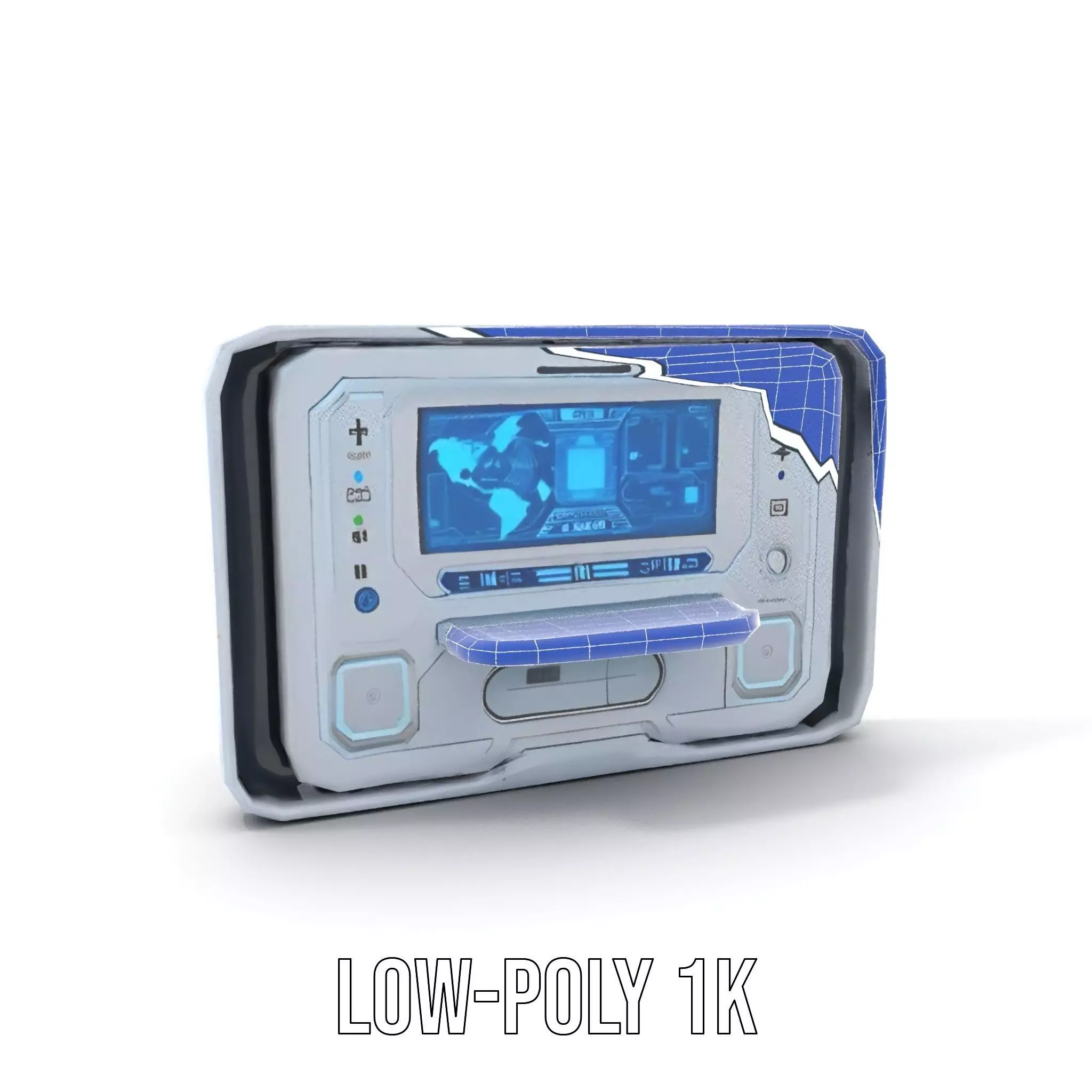 Futuristic Control Panel with Interactive Display model pack Low-poly 3D model_19