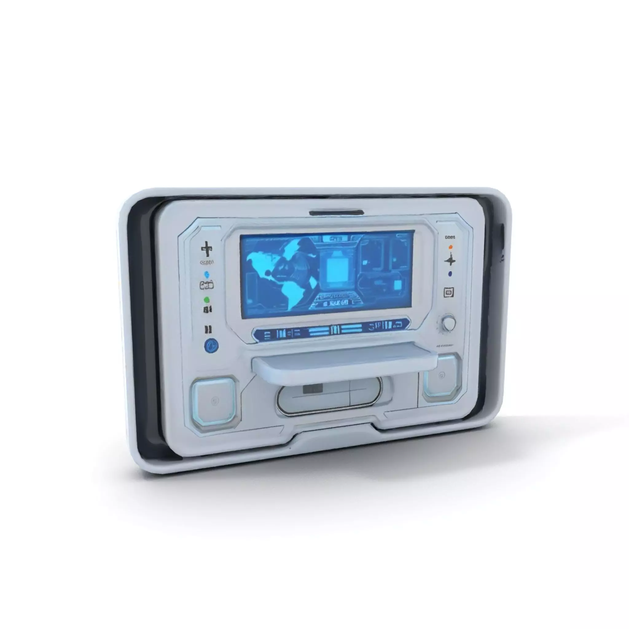 Futuristic Control Panel with Interactive Display model pack Low-poly 3D model_6