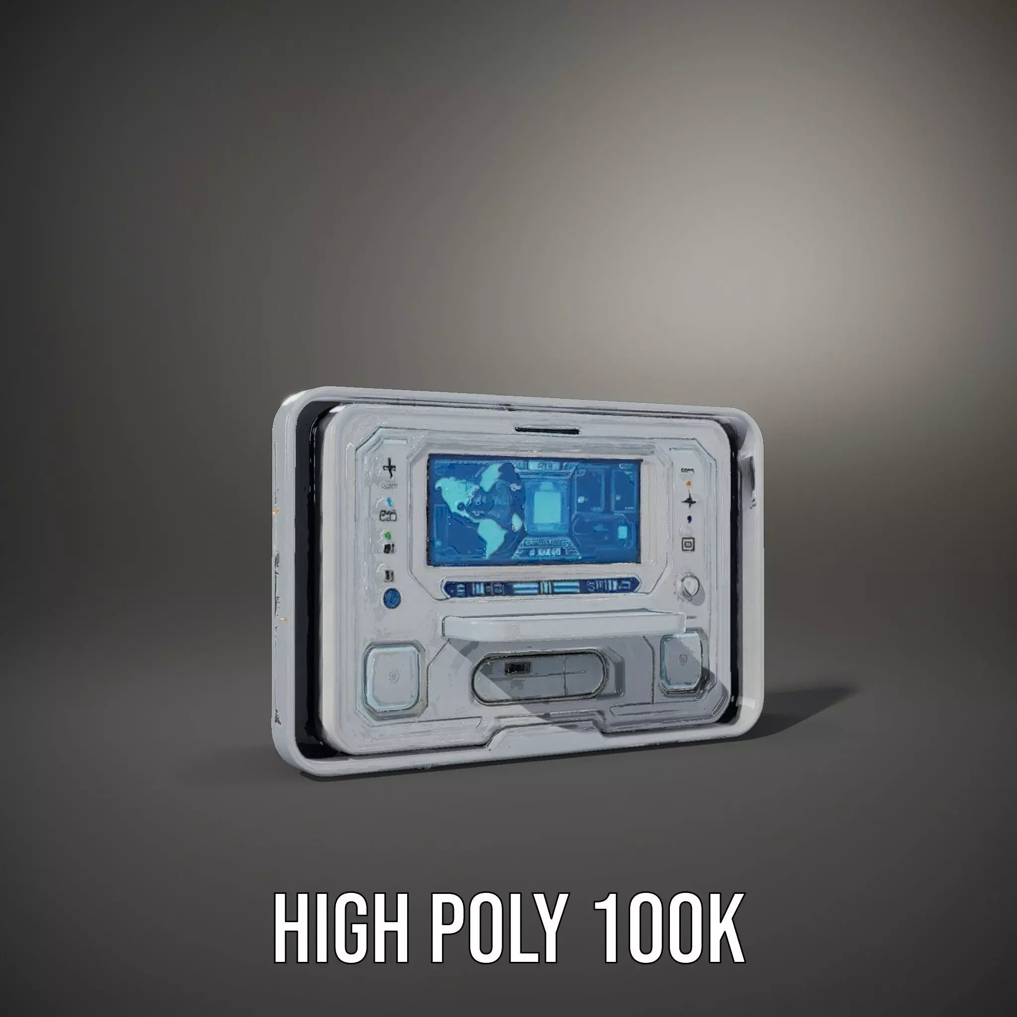 Futuristic Control Panel with Interactive Display model pack Low-poly 3D model_10