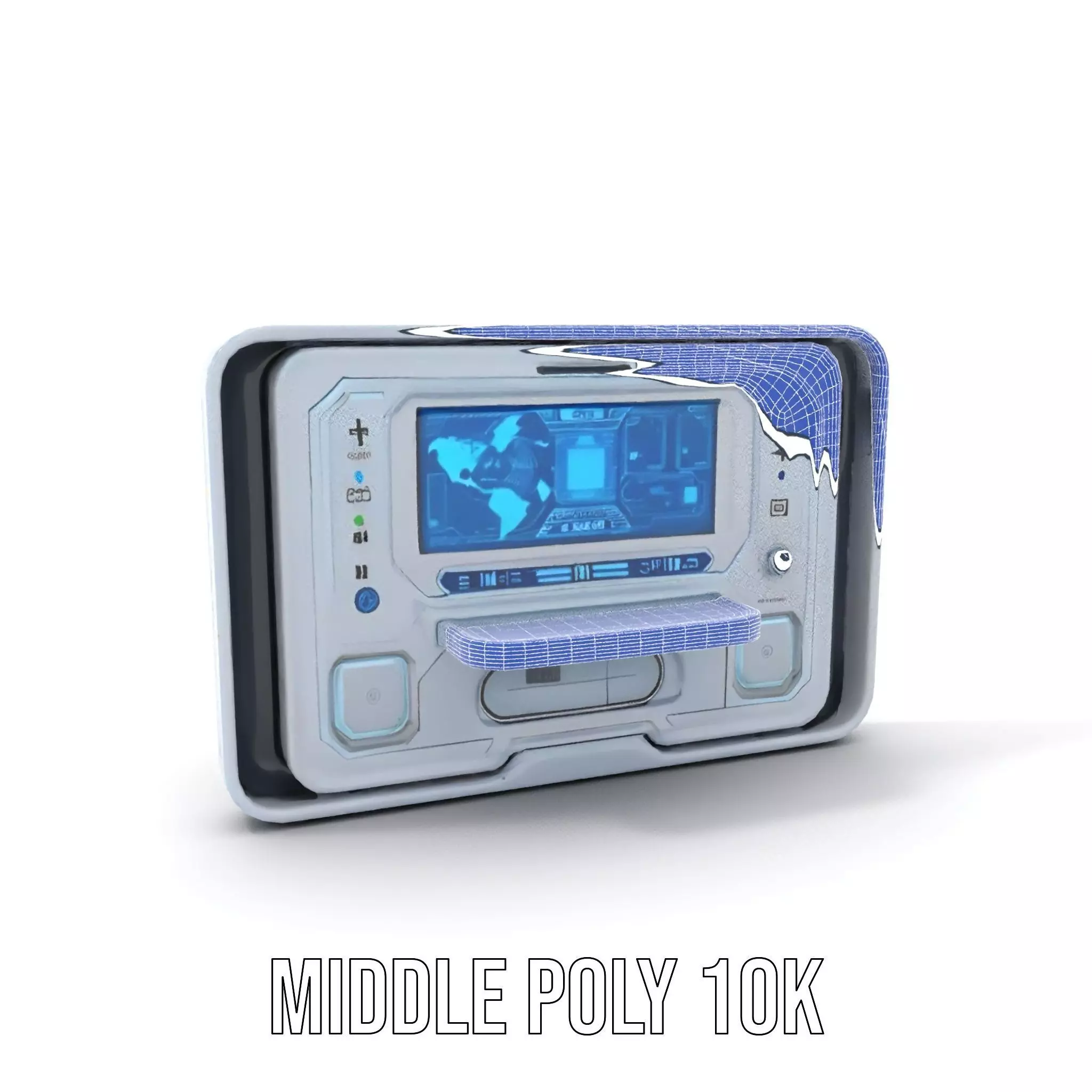 Futuristic Control Panel with Interactive Display model pack Low-poly 3D model_21