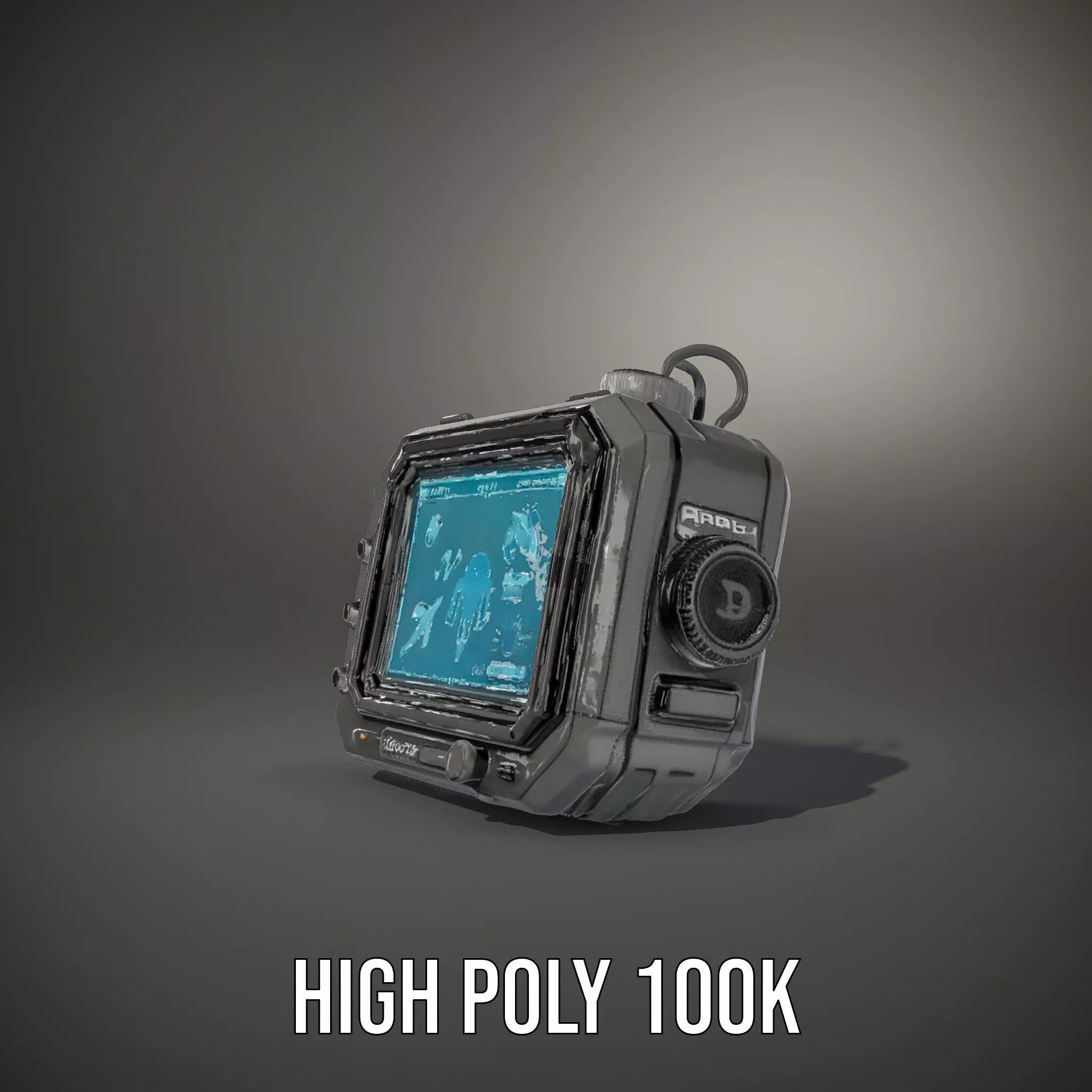 Futuristic Handheld Device Model Pack Low-poly 3D model_9