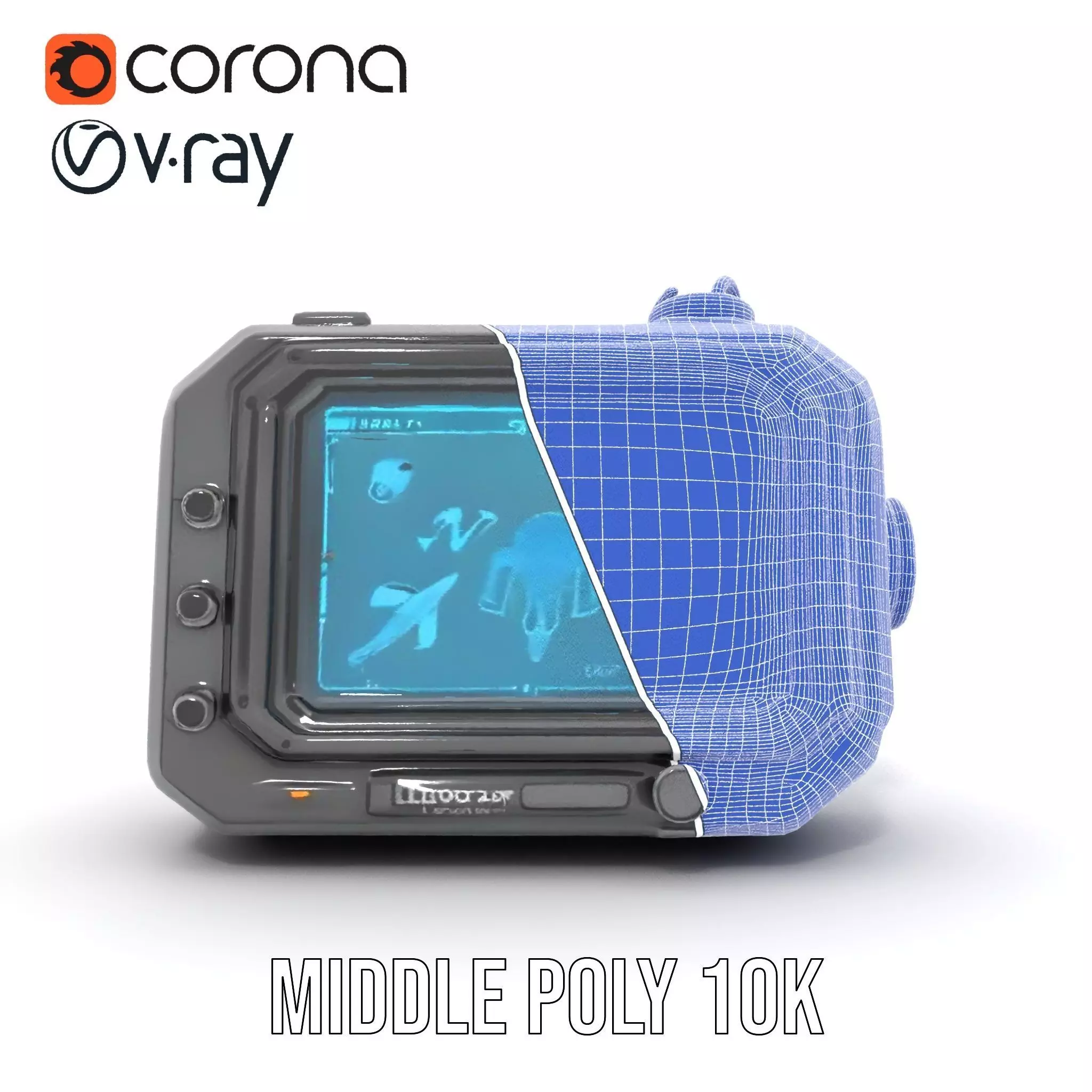 Futuristic Handheld Device Model Pack Low-poly 3D model_18