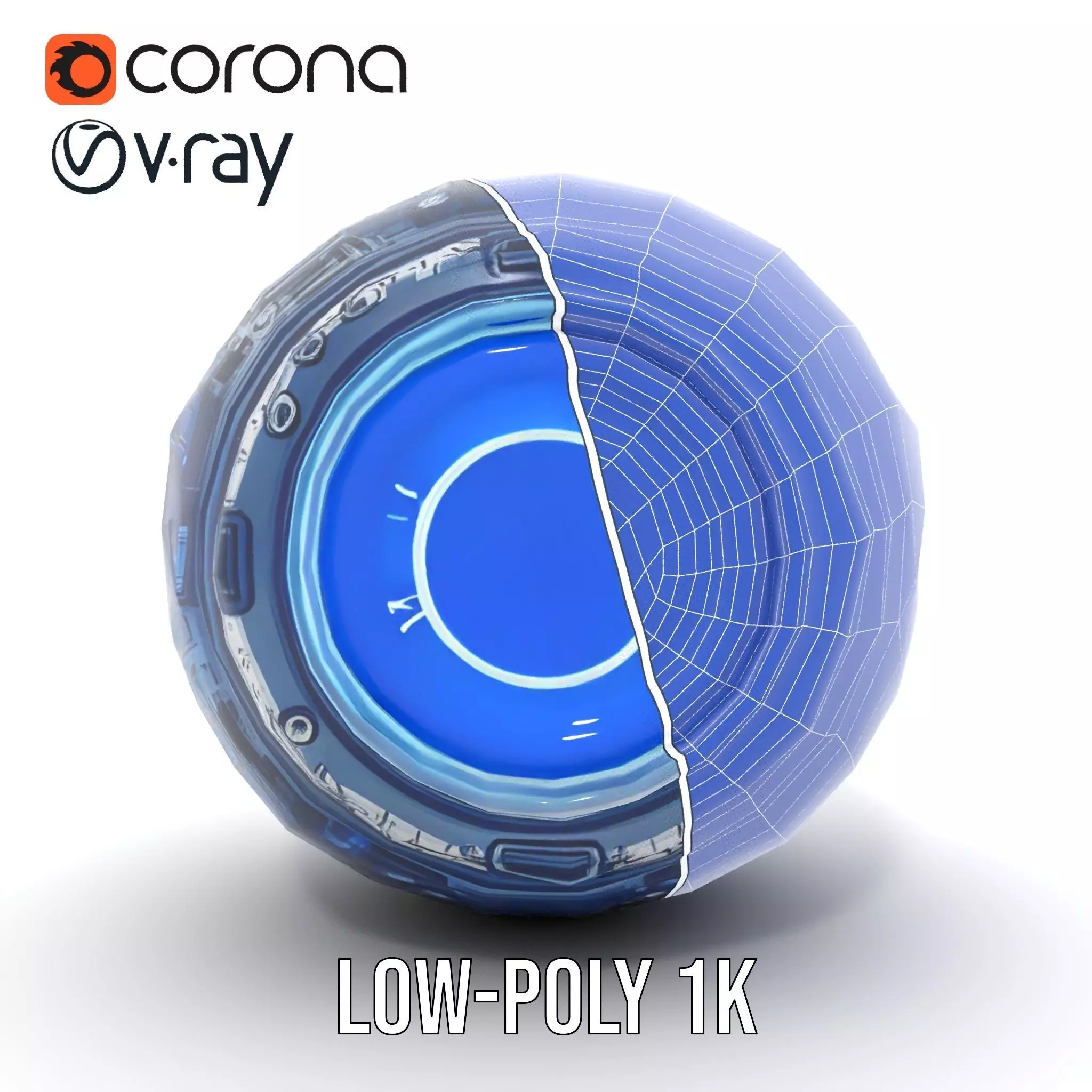 Futuristic Energy Sphere Model Pack Low-poly 3D model_30