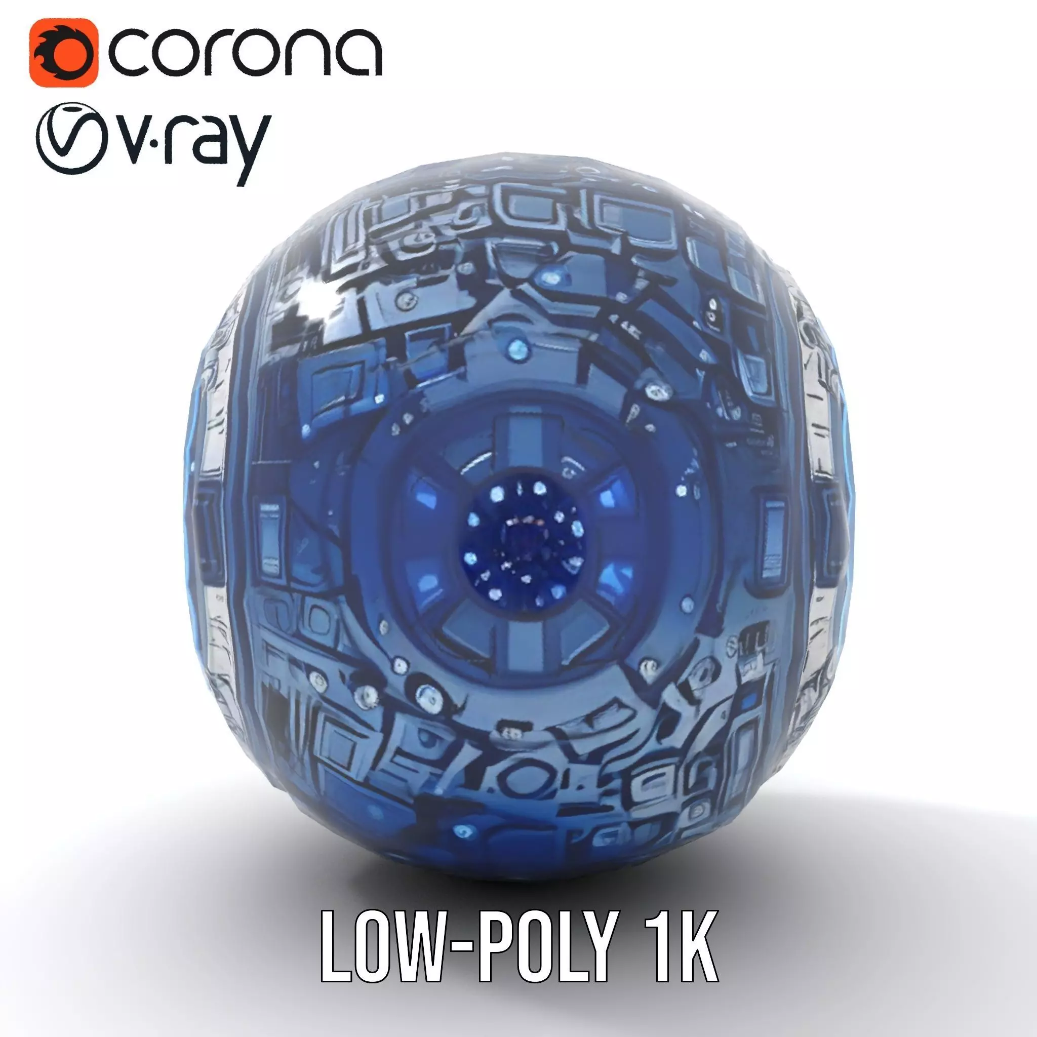 Futuristic Energy Sphere Model Pack Low-poly 3D model_19