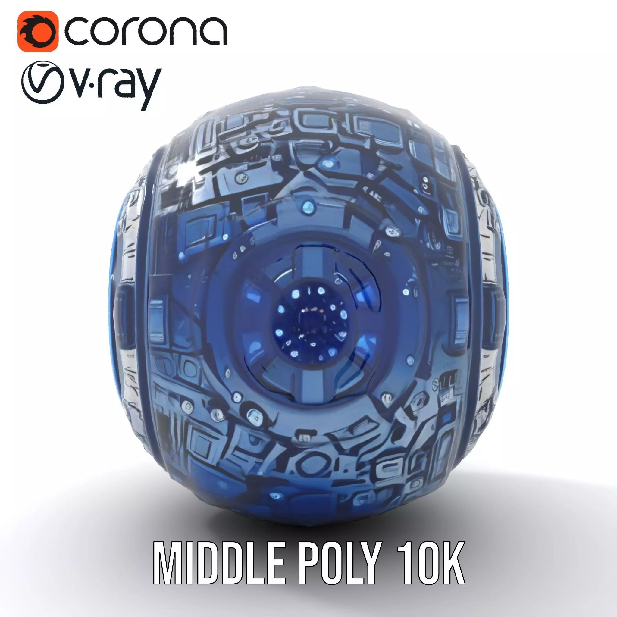 Futuristic Energy Sphere Model Pack Low-poly 3D model_21