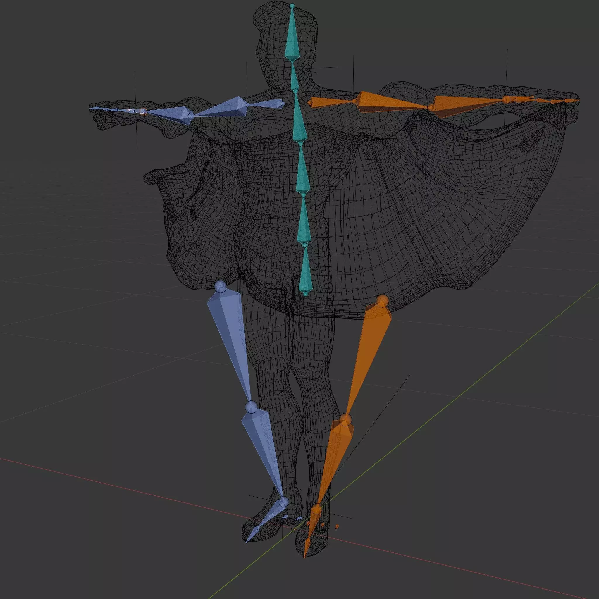 Superhero Character Model Rigged and Animated Low-poly 3D model_6