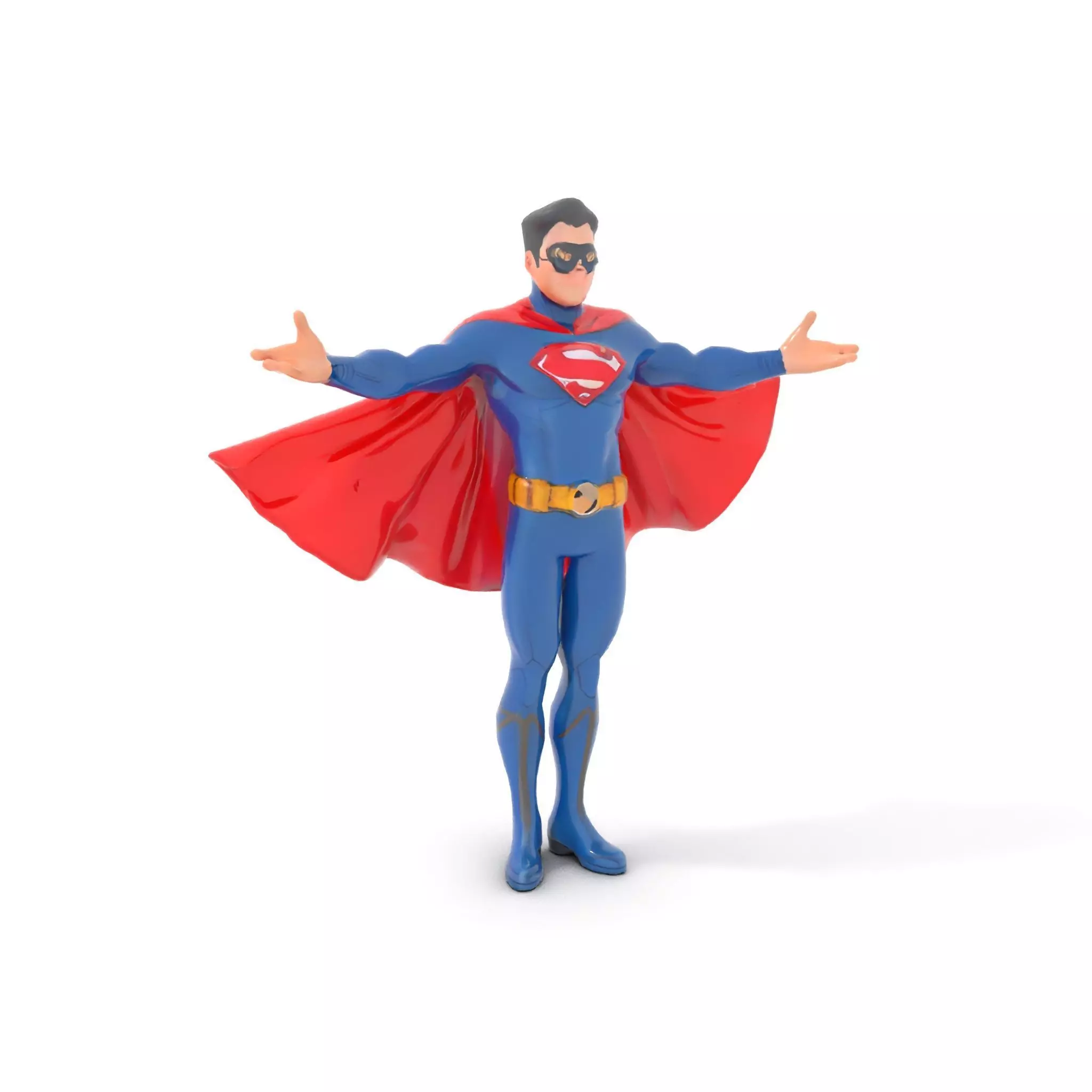 Superhero Character Model Rigged and Animated Low-poly 3D model_10