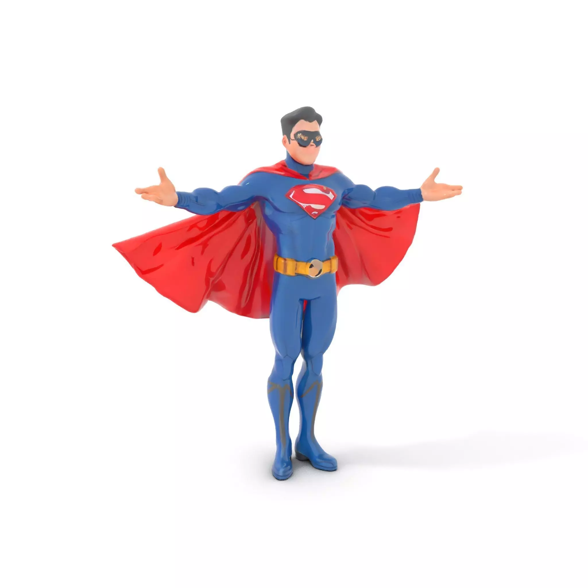 Superhero Character Model Rigged and Animated Low-poly 3D model_0