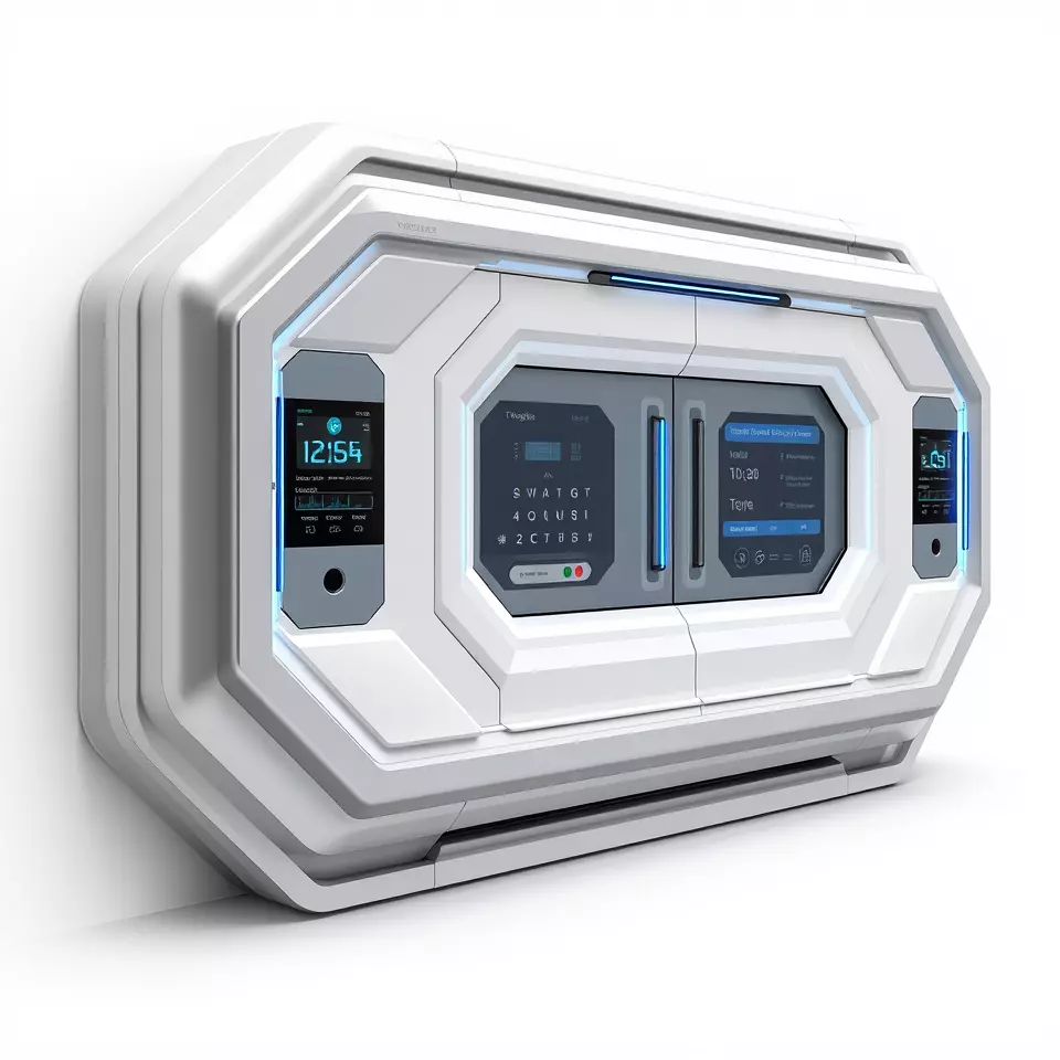 Futuristic Control Panel Model Pack with Interactive Displays Low-poly 3D model_2