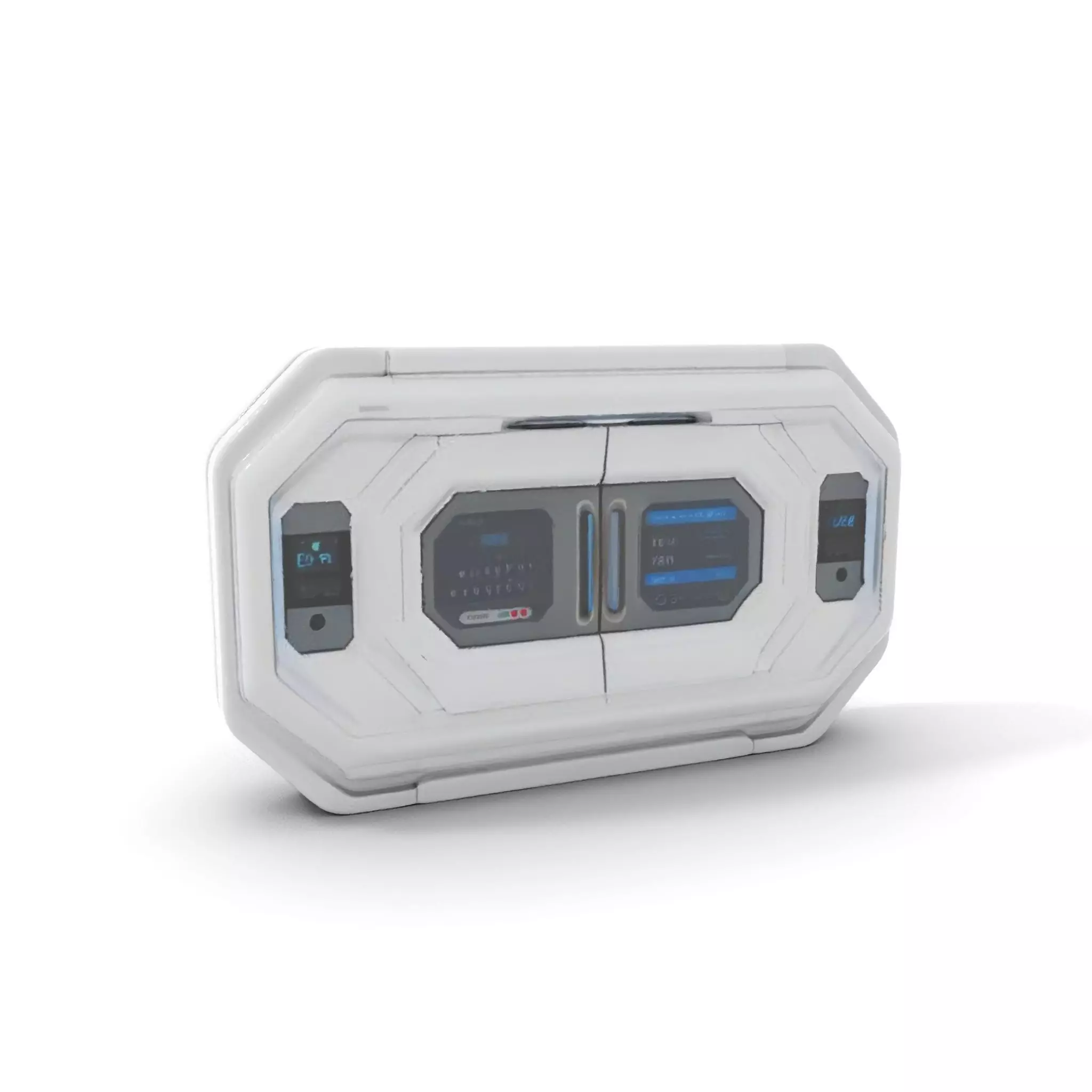 Futuristic Control Panel Model Pack with Interactive Displays Low-poly 3D model_0