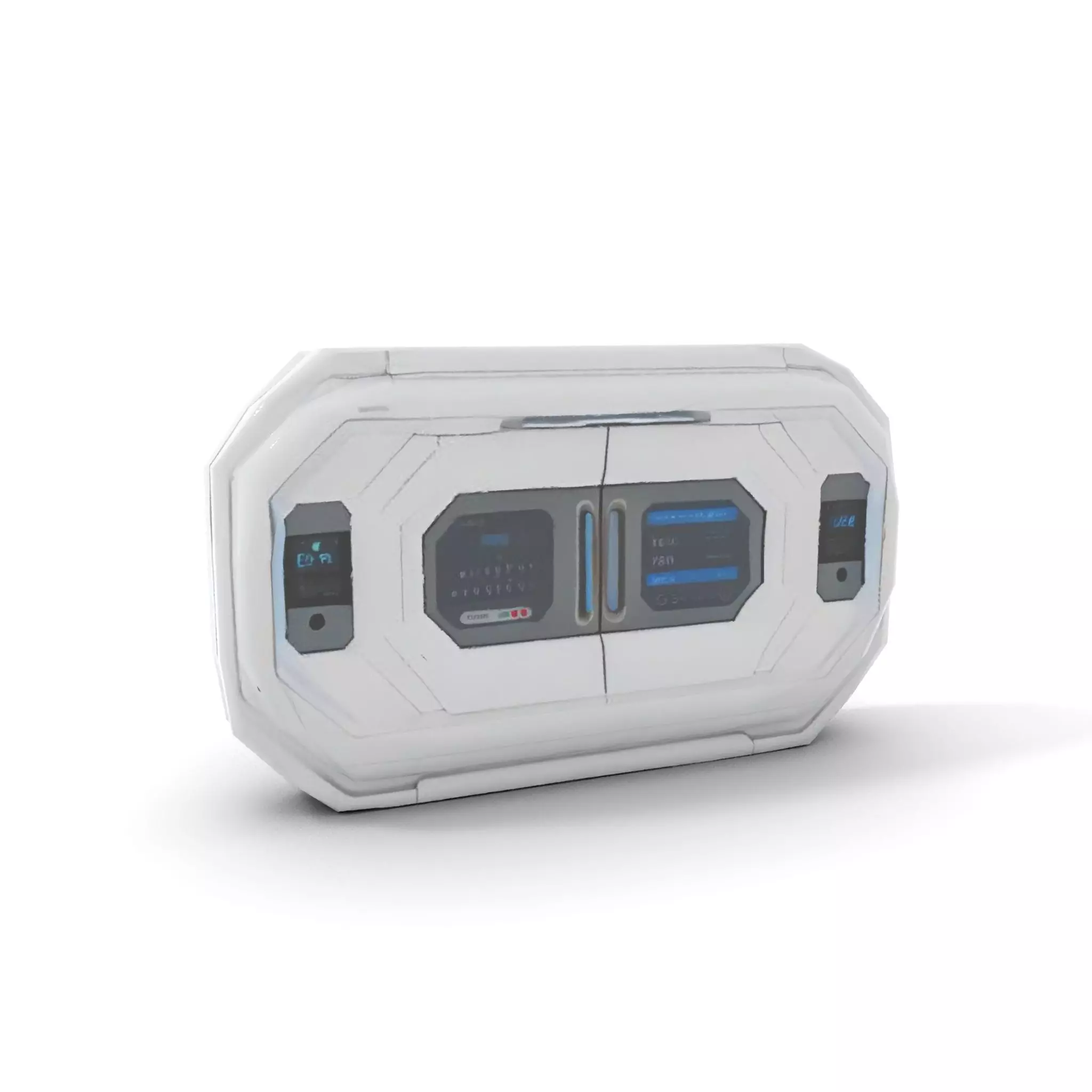 Futuristic Control Panel Model Pack with Interactive Displays Low-poly 3D model_7