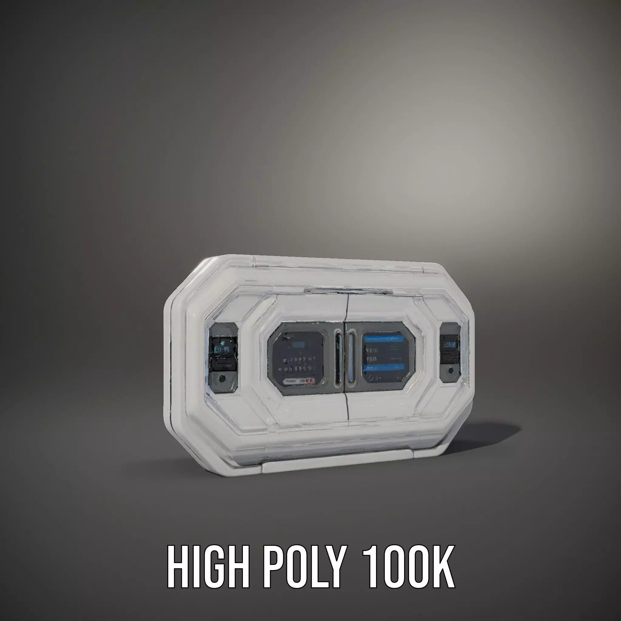 Futuristic Control Panel Model Pack with Interactive Displays Low-poly 3D model_20