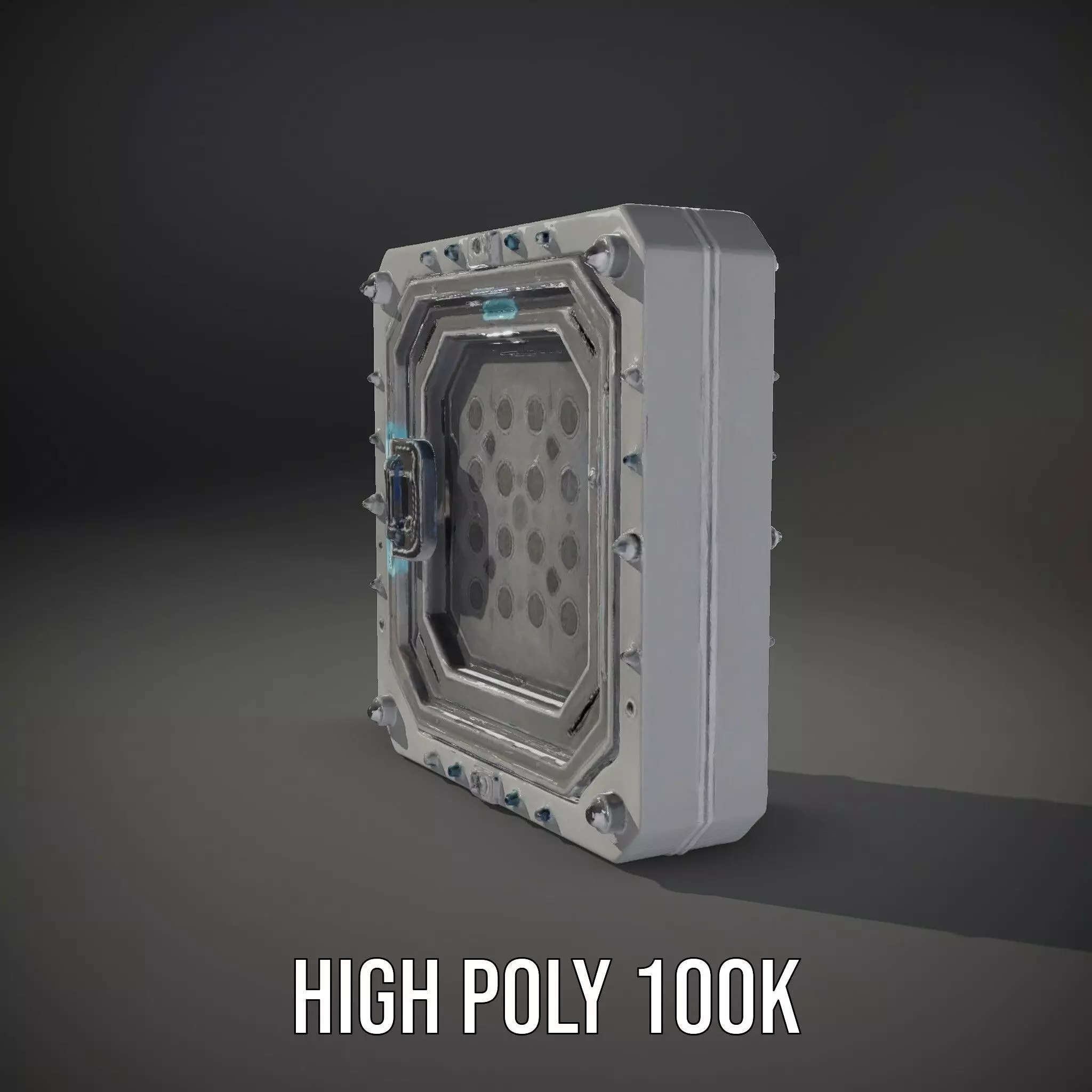 SciFi Door Model Pack with LED Accents Low-poly 3D model_8