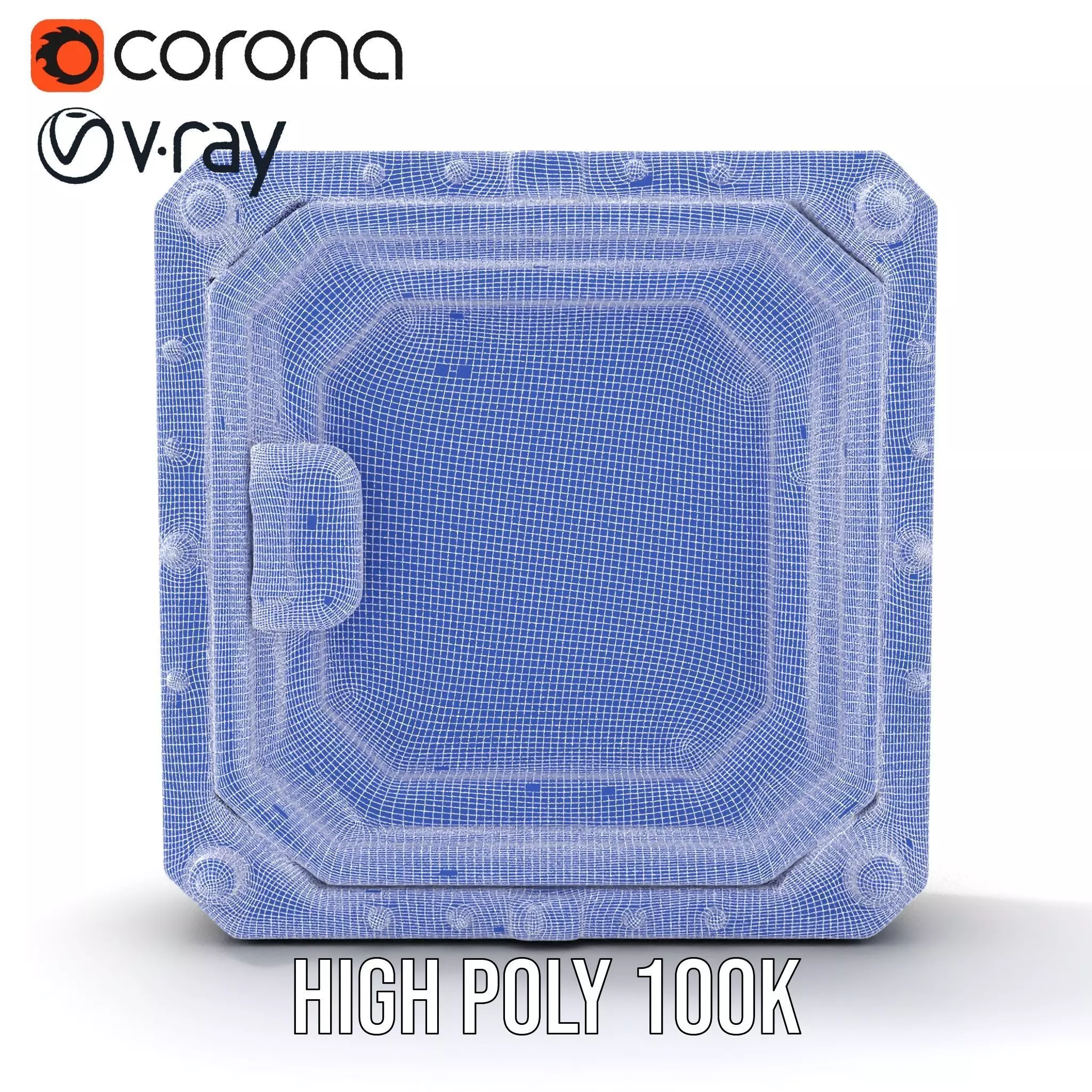 SciFi Door Model Pack with LED Accents Low-poly 3D model_34