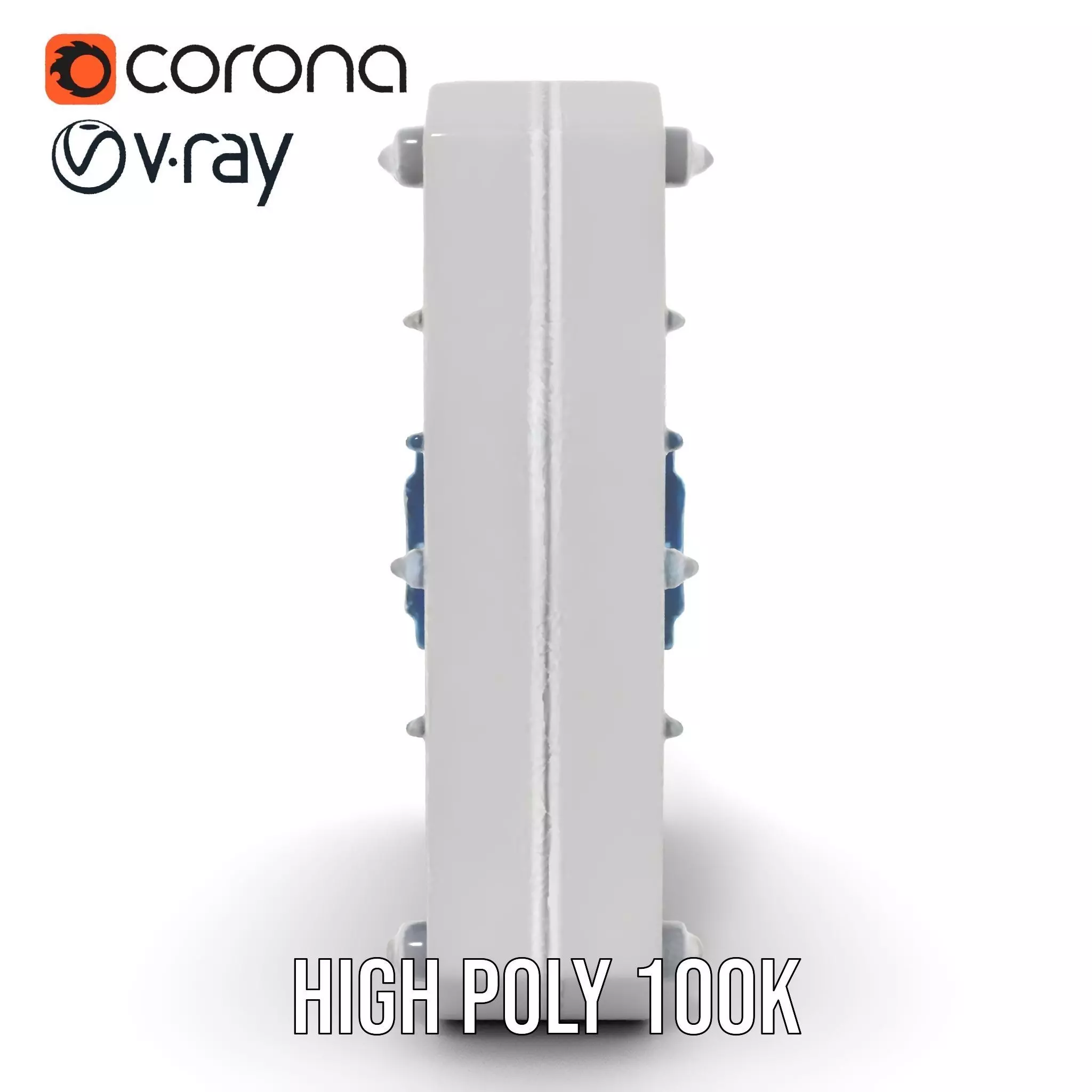 SciFi Door Model Pack with LED Accents Low-poly 3D model_32