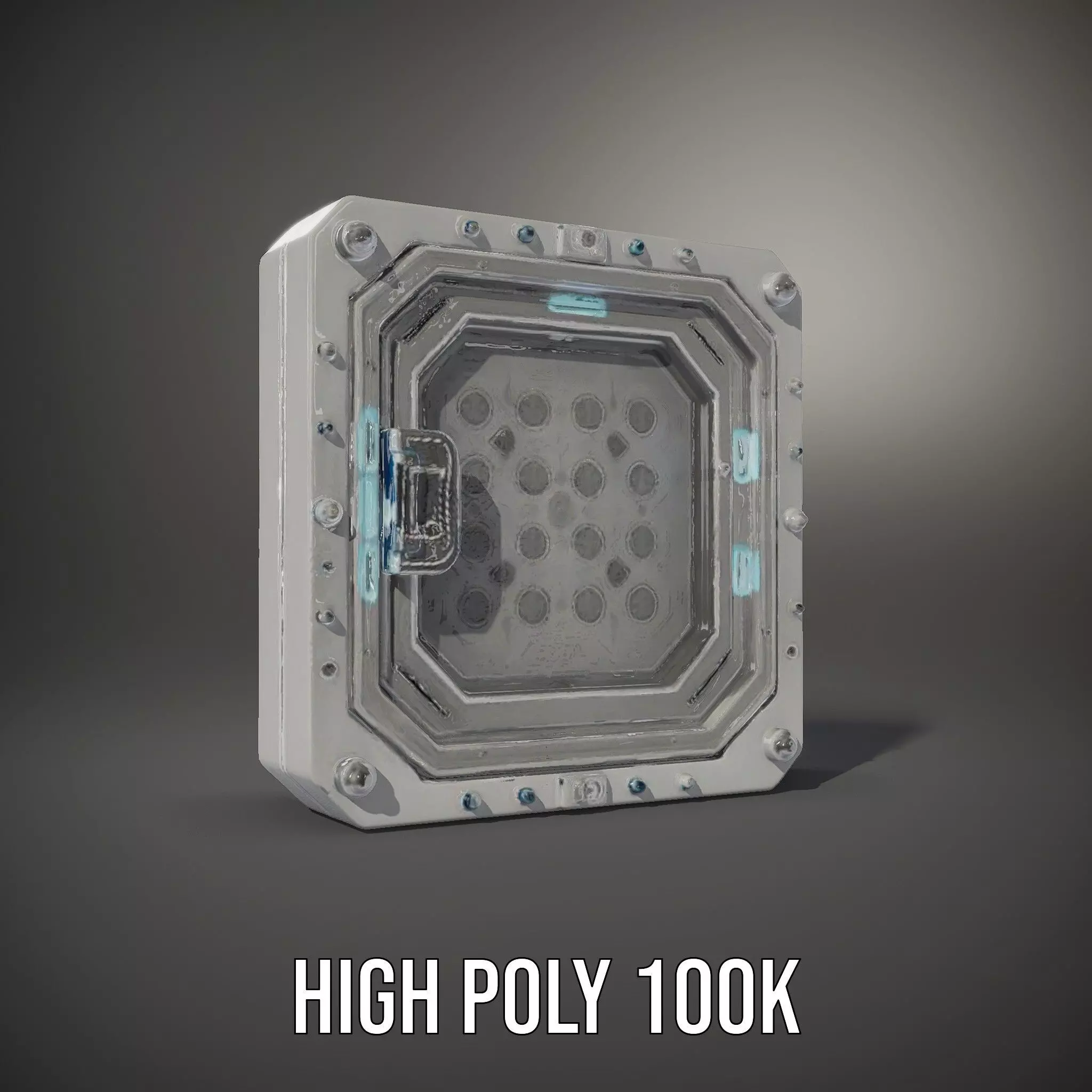 SciFi Door Model Pack with LED Accents Low-poly 3D model_10