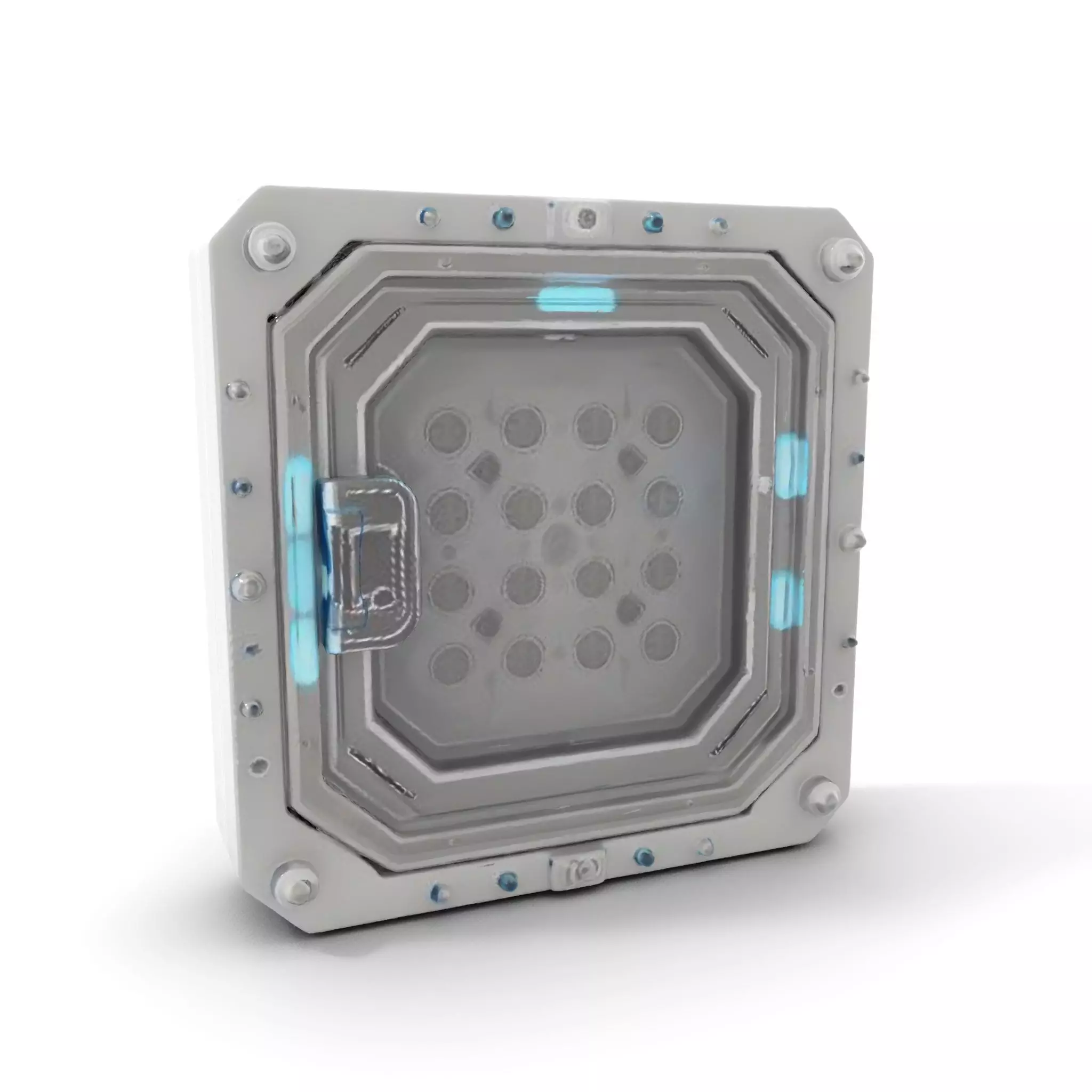 SciFi Door Model Pack with LED Accents Low-poly 3D model_0