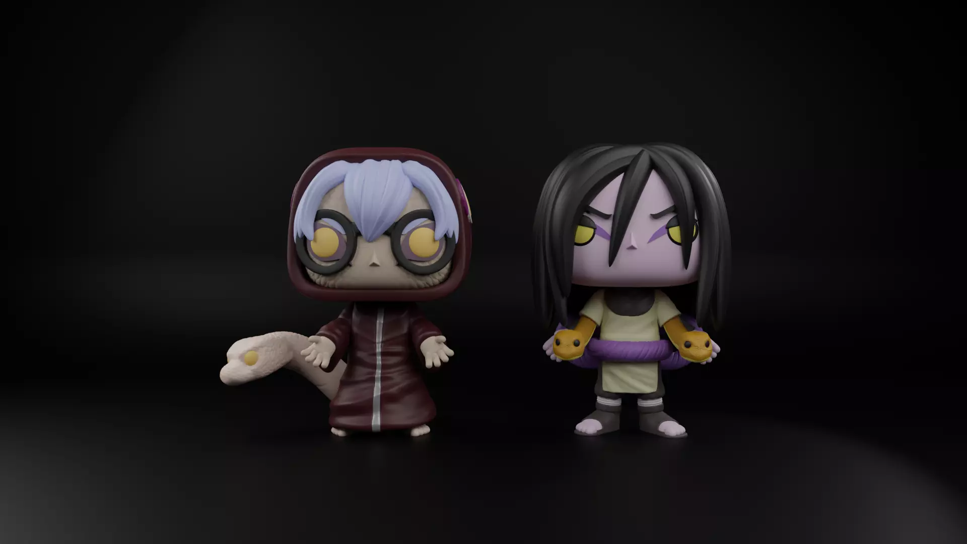 Orochimaru and Kabuto Funko Pops from naruto 3D print model_0