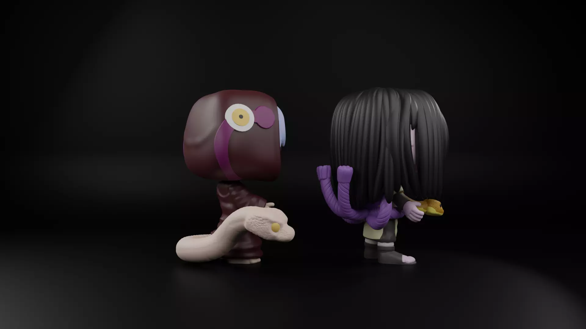 Orochimaru and Kabuto Funko Pops from naruto 3D print model_9