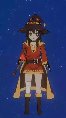 Megumin stylized anime character