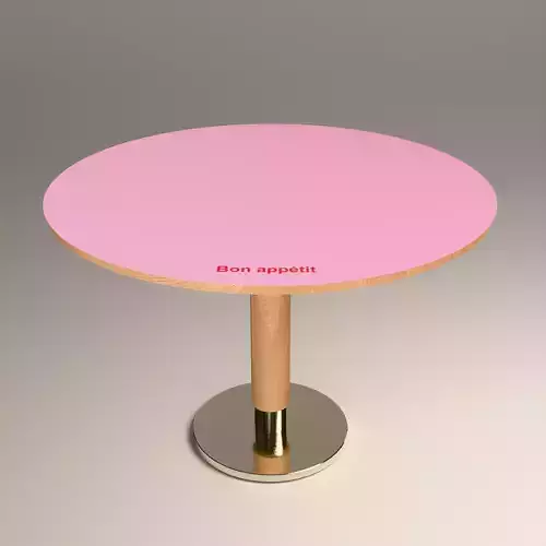 Good Appetite Pink Round Dining Table
